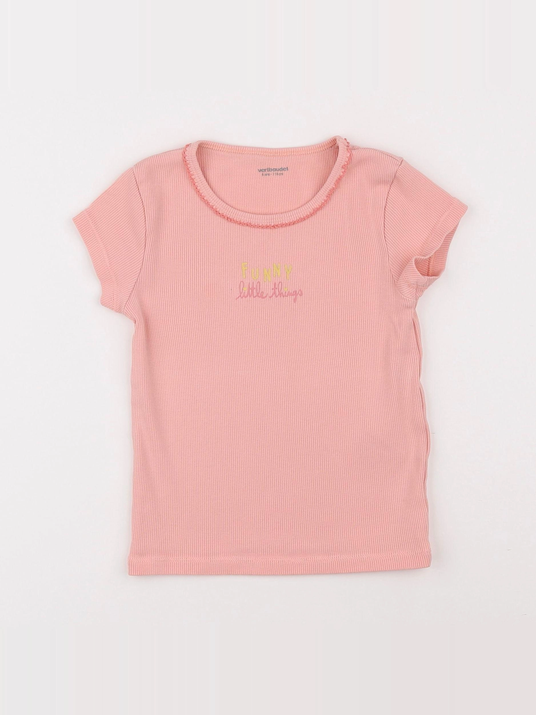 Vertbaudet - maillot de corps rose - 6 ans