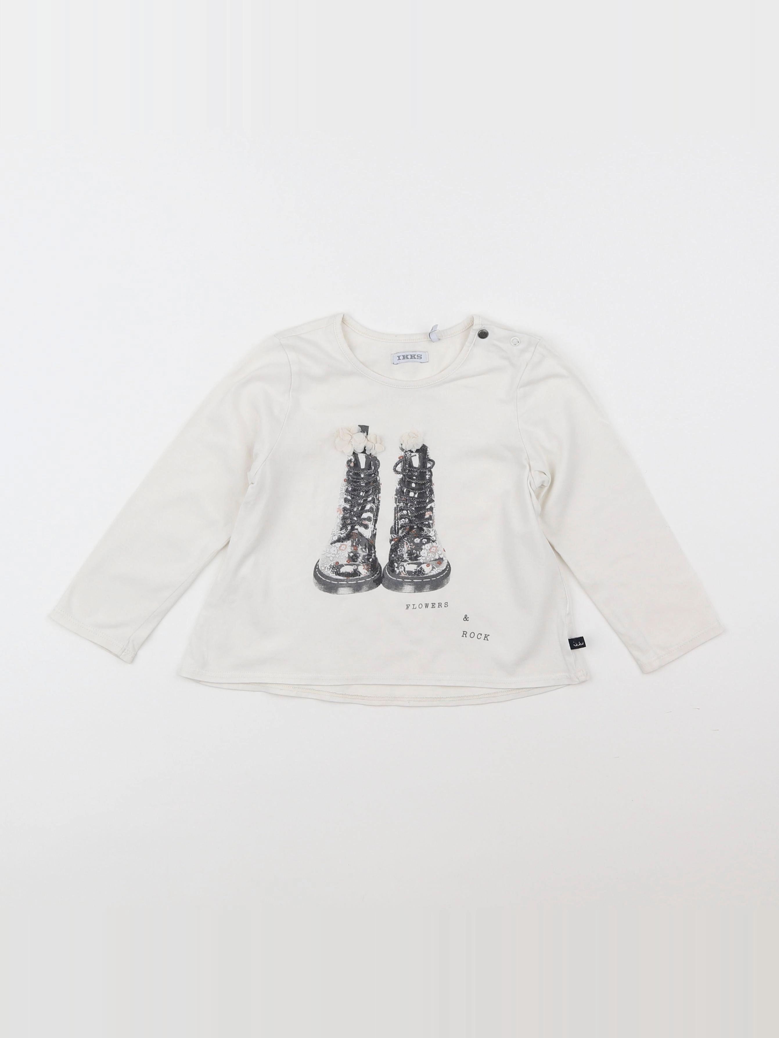 IKKS - tee-shirt blanc - 2 ans