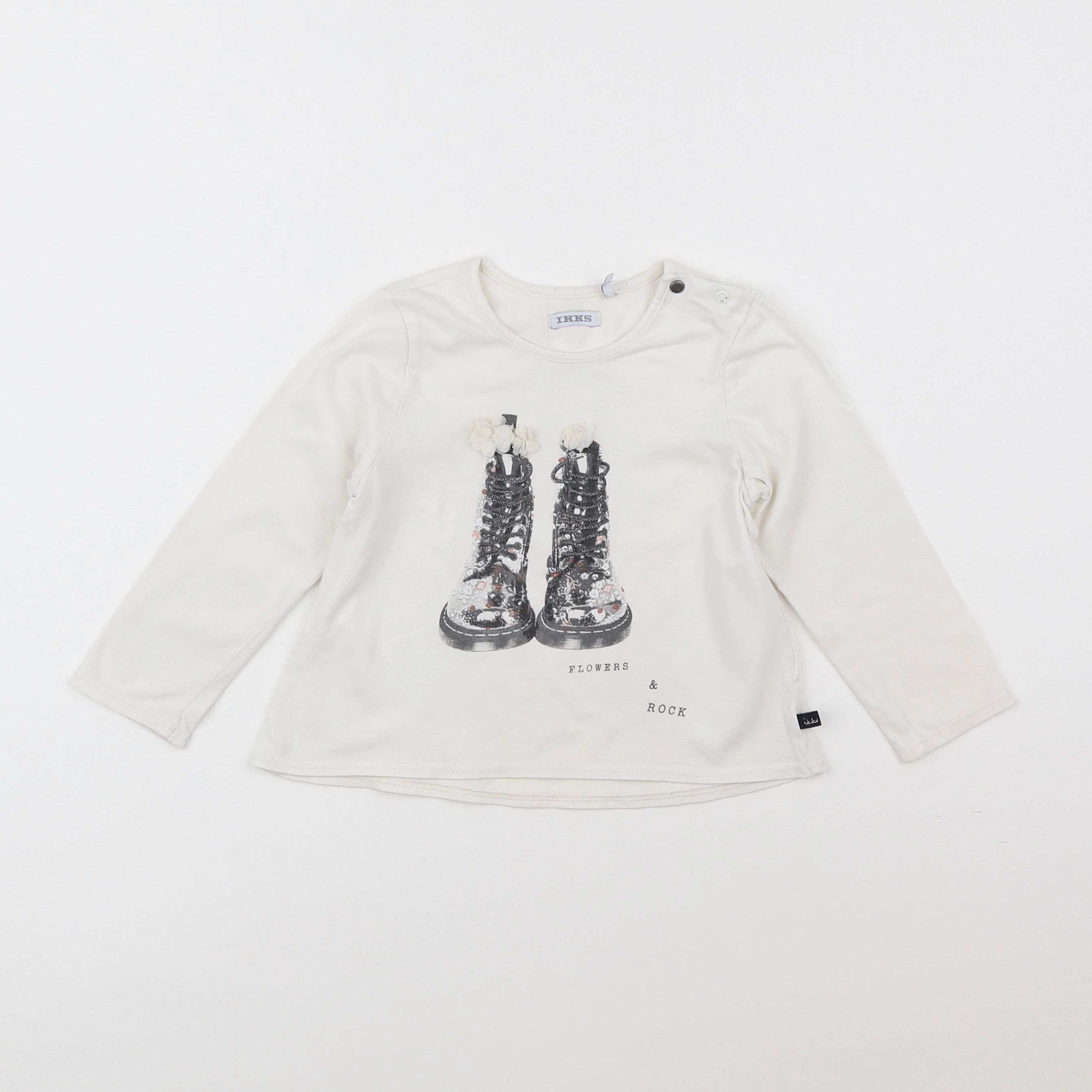 IKKS - tee-shirt blanc - 2 ans
