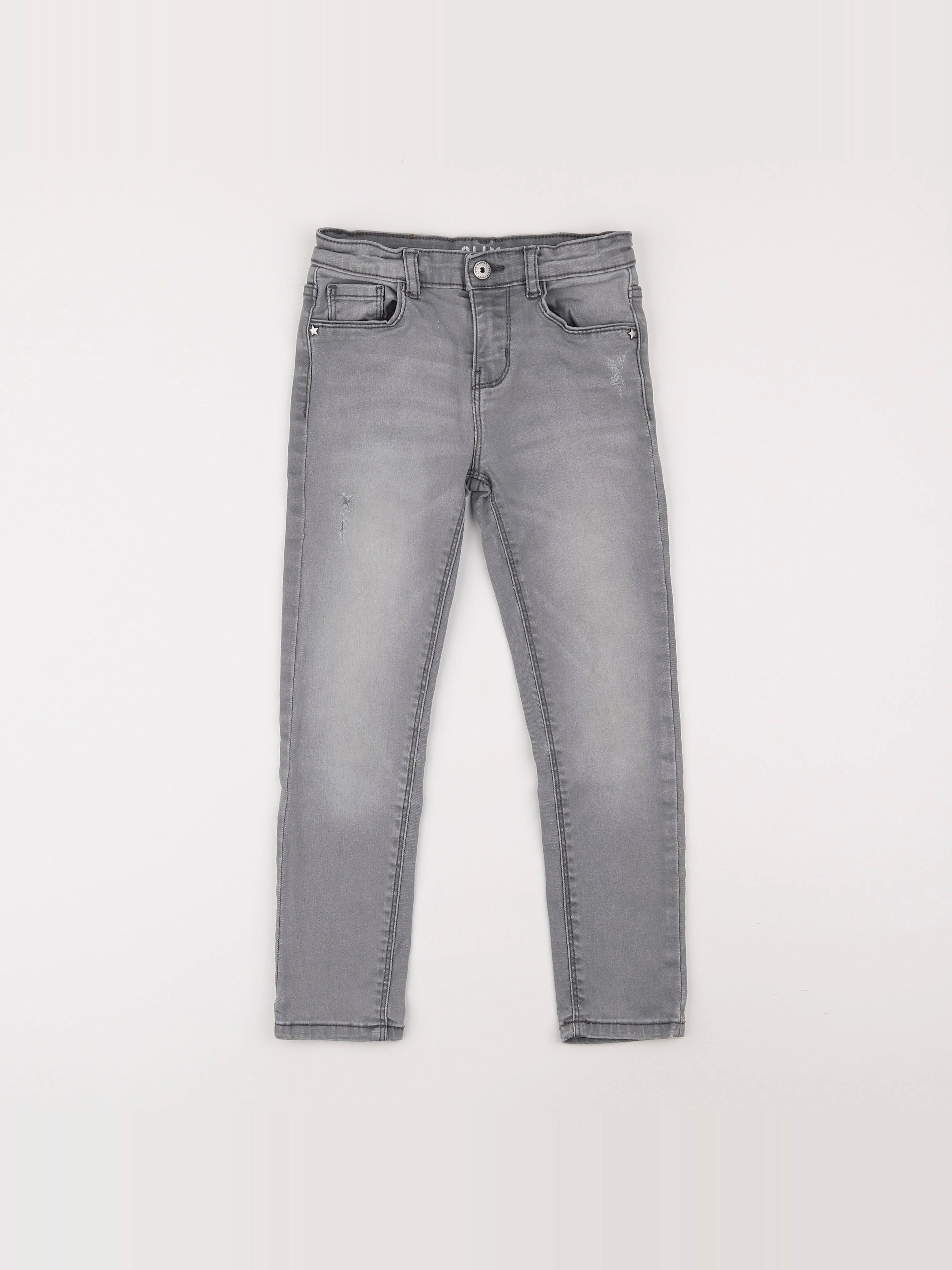 Vertbaudet - jean gris - 6 ans