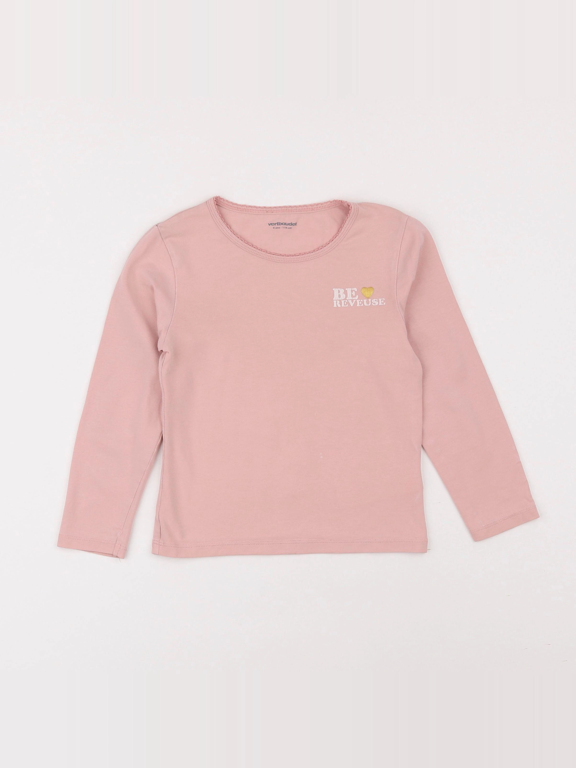 Vertbaudet - maillot de corps rose - 6 ans