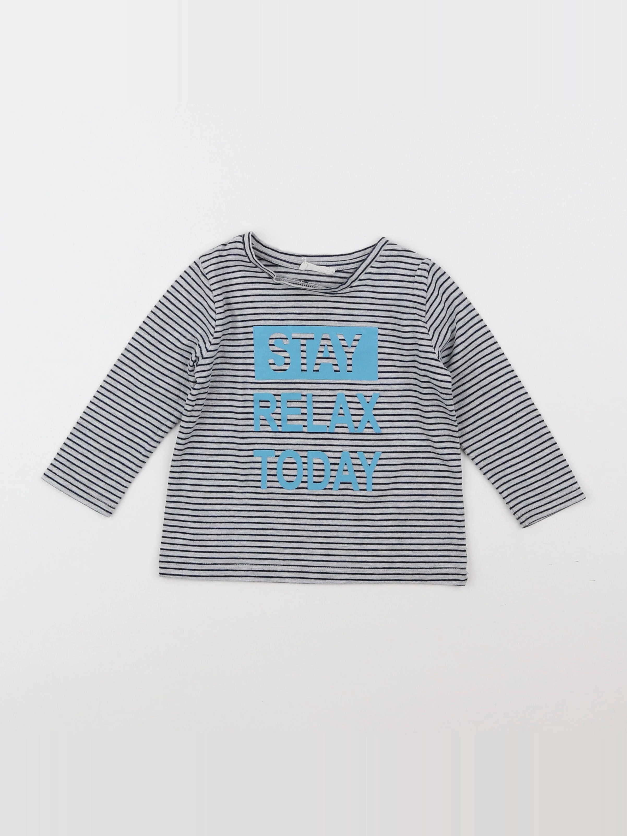 Little Cigogne - tee-shirt gris - 2 ans