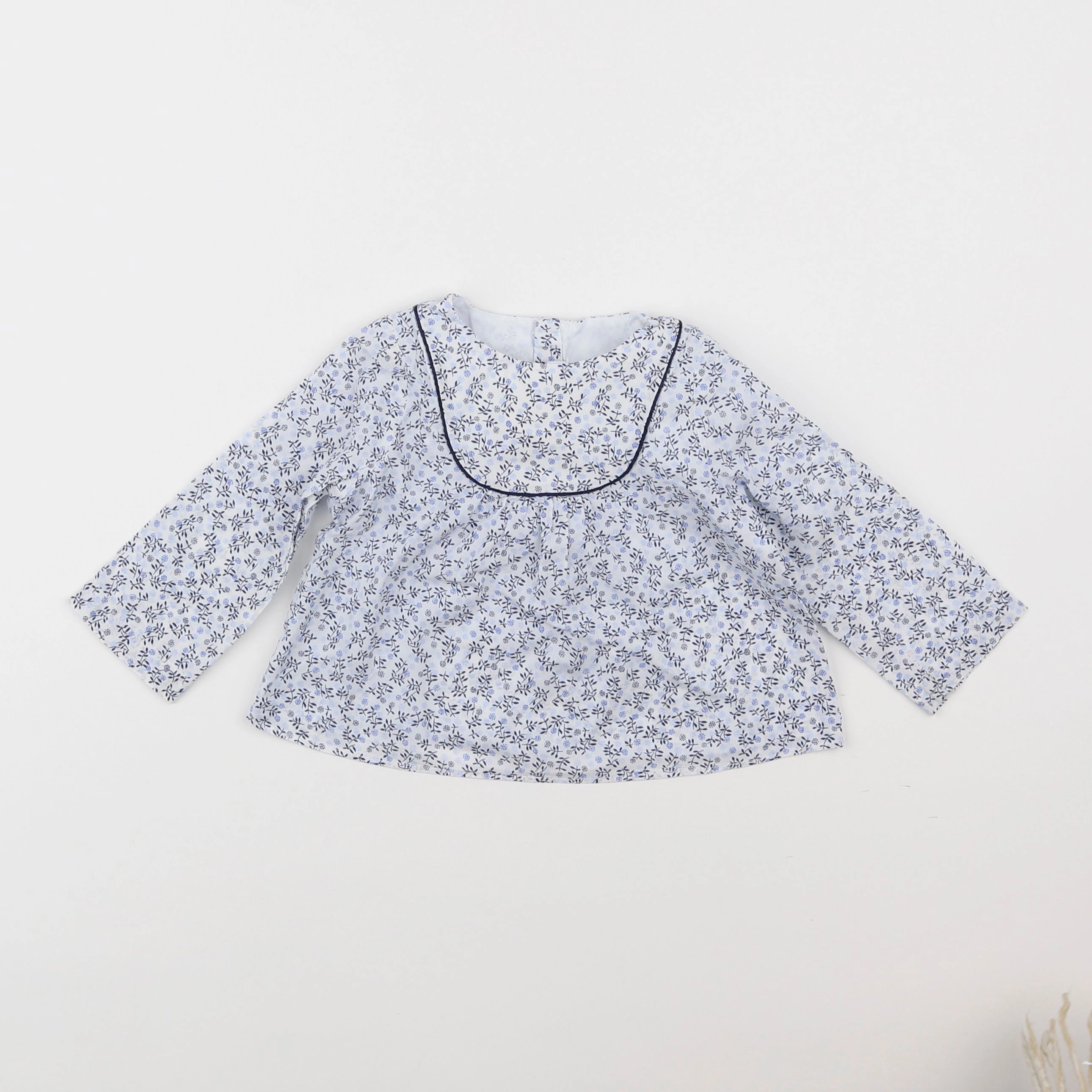 Jacadi - blouse bleu - 12 mois