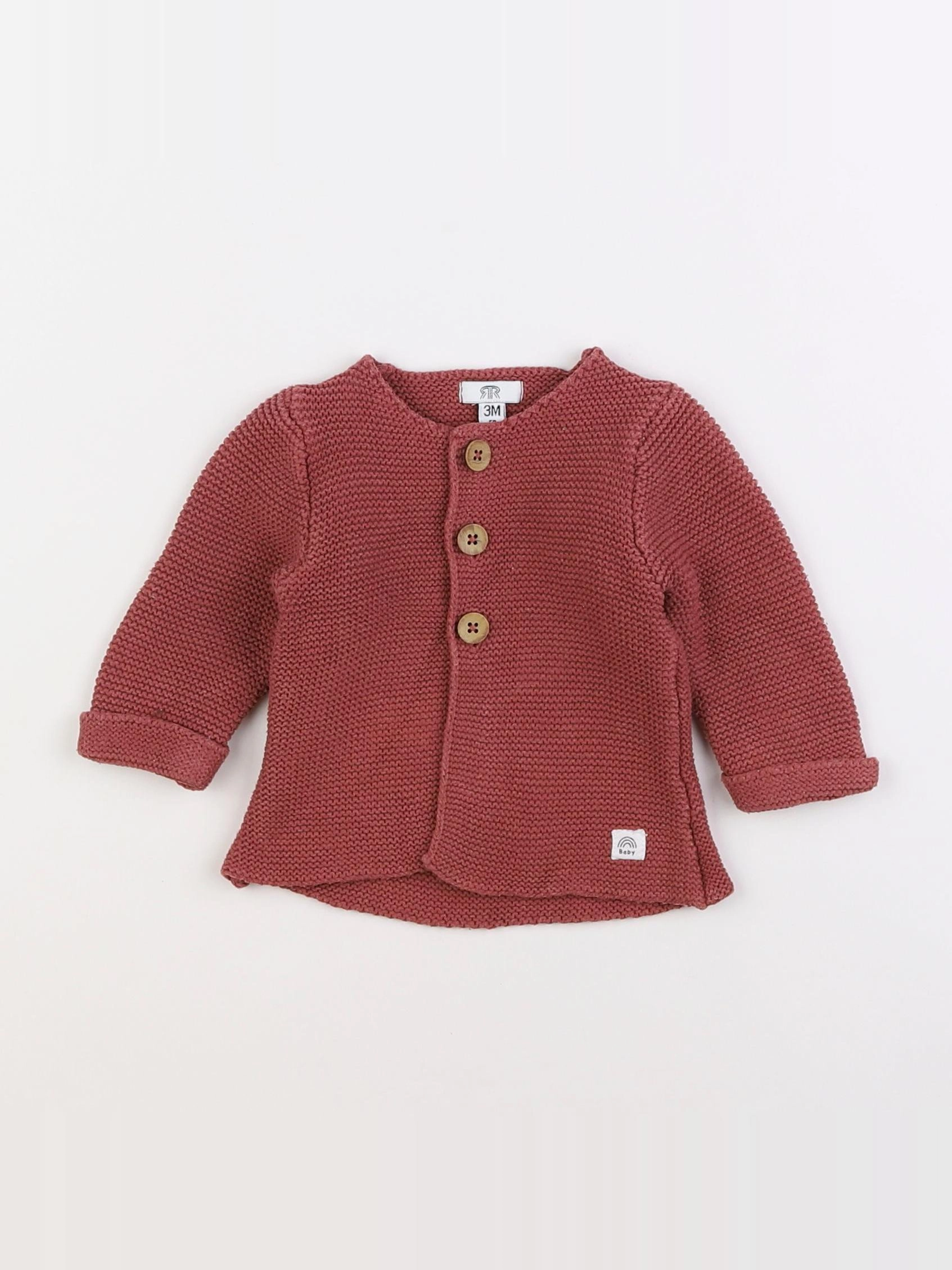 La Redoute - gilet rouge - 3 mois