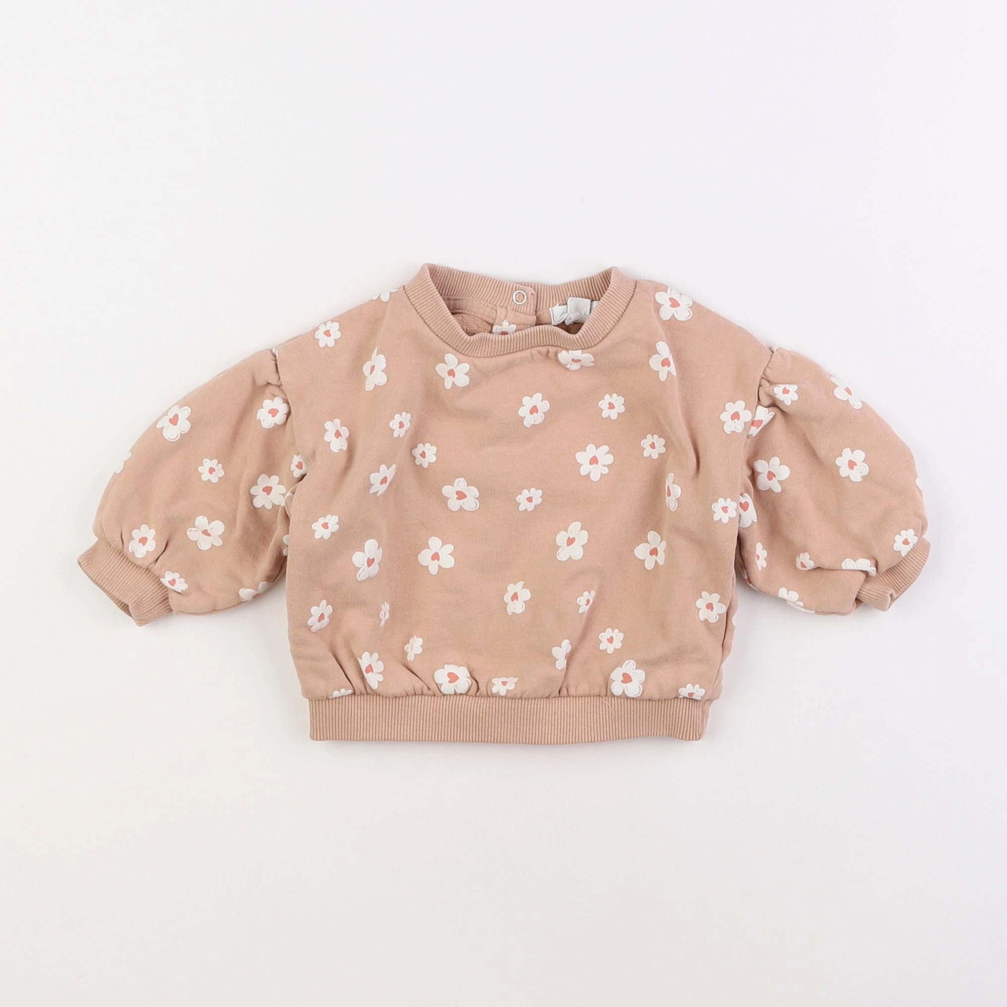 Vertbaudet - sweat rose - 6 mois