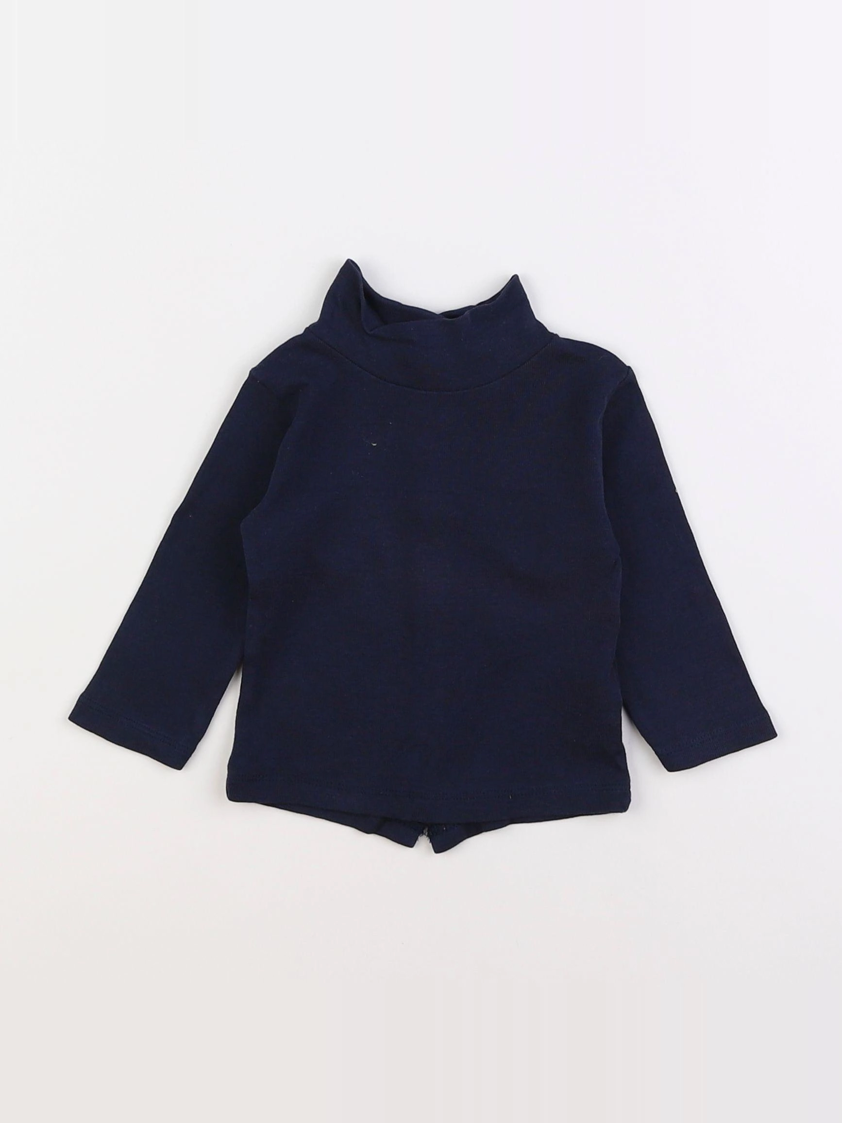 Vertbaudet - sous-pull bleu - 9 mois