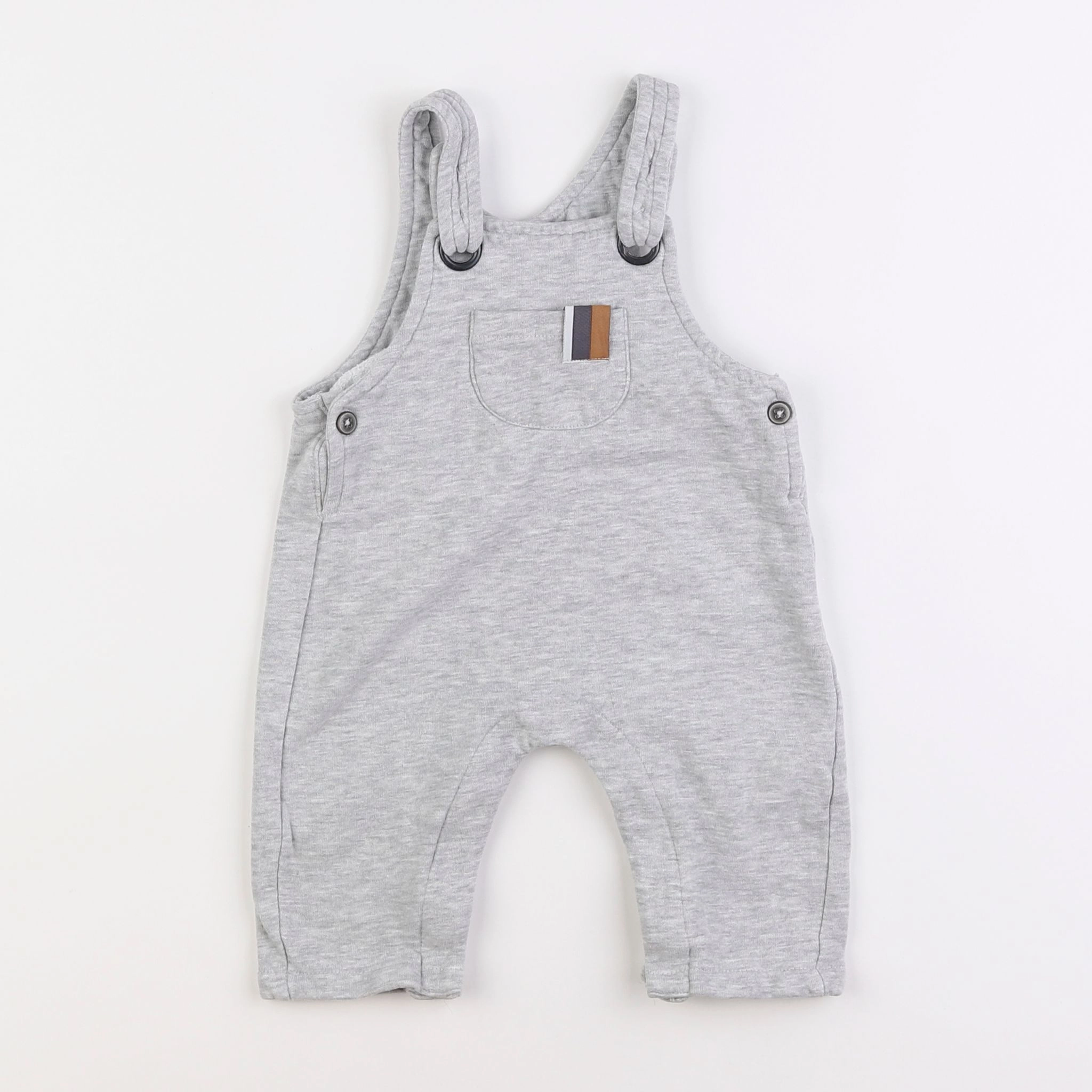Vertbaudet - salopette gris - 6 mois