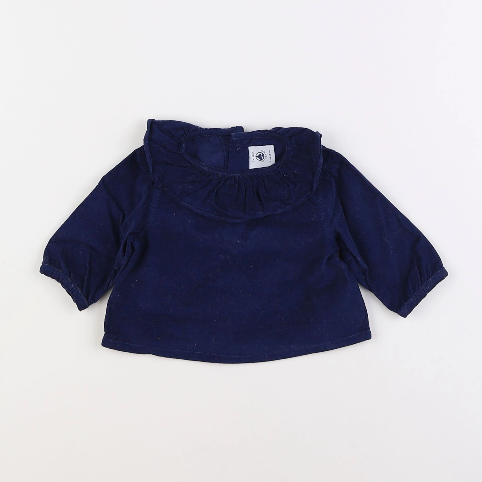 Petit Bateau - blouse bleu - 3 mois