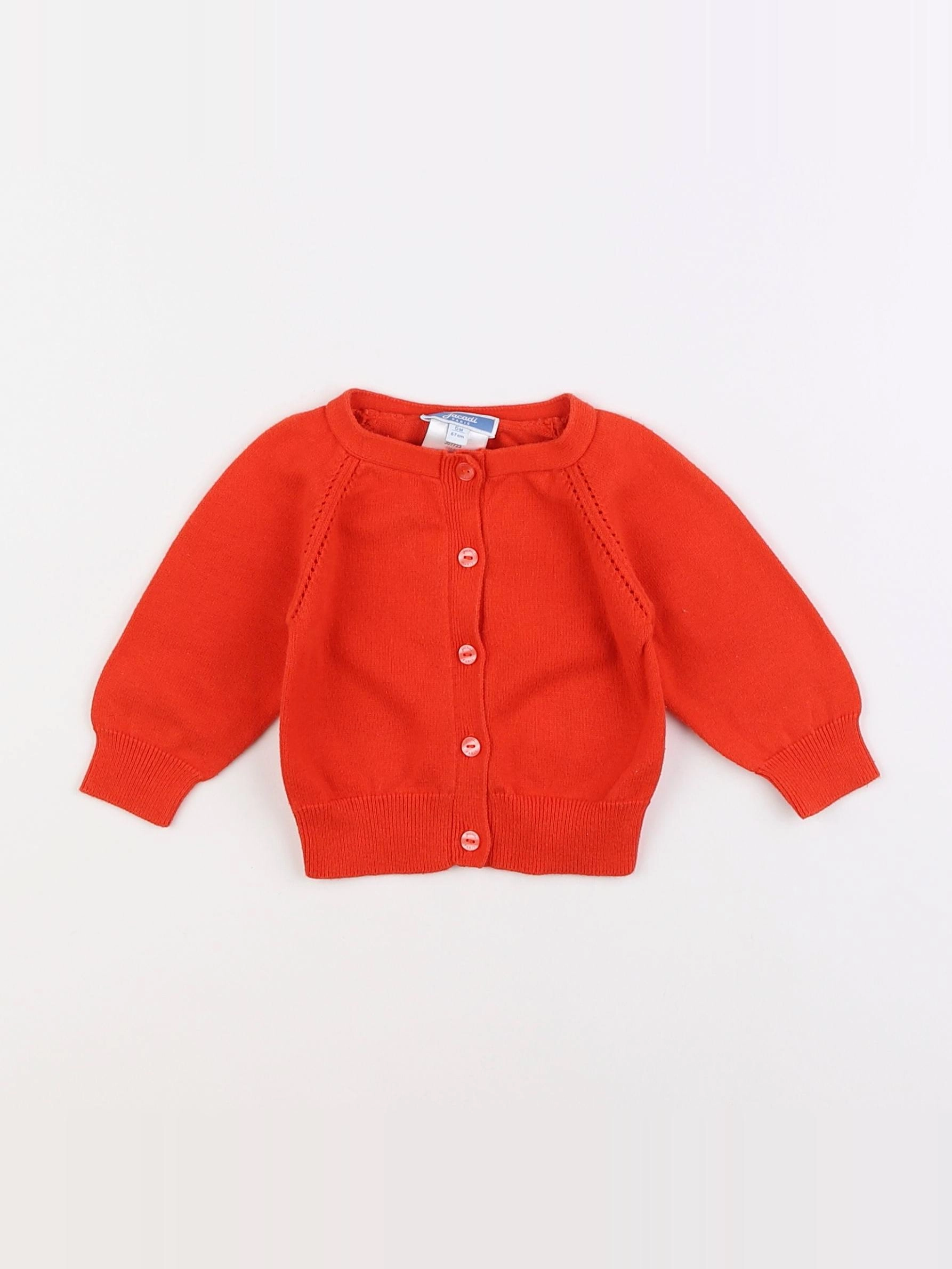 Jacadi - gilet orange - 6 mois