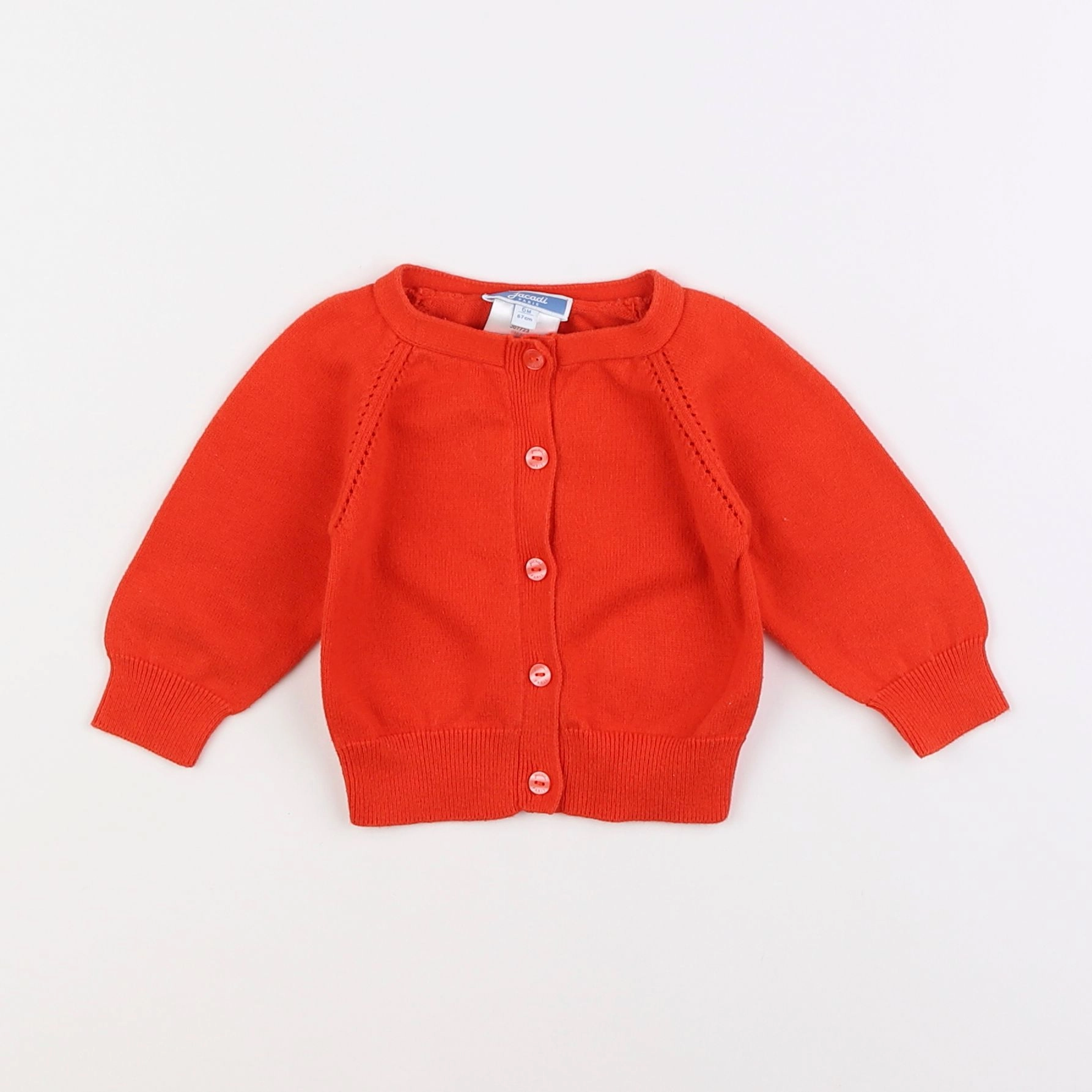 Jacadi - gilet orange - 6 mois