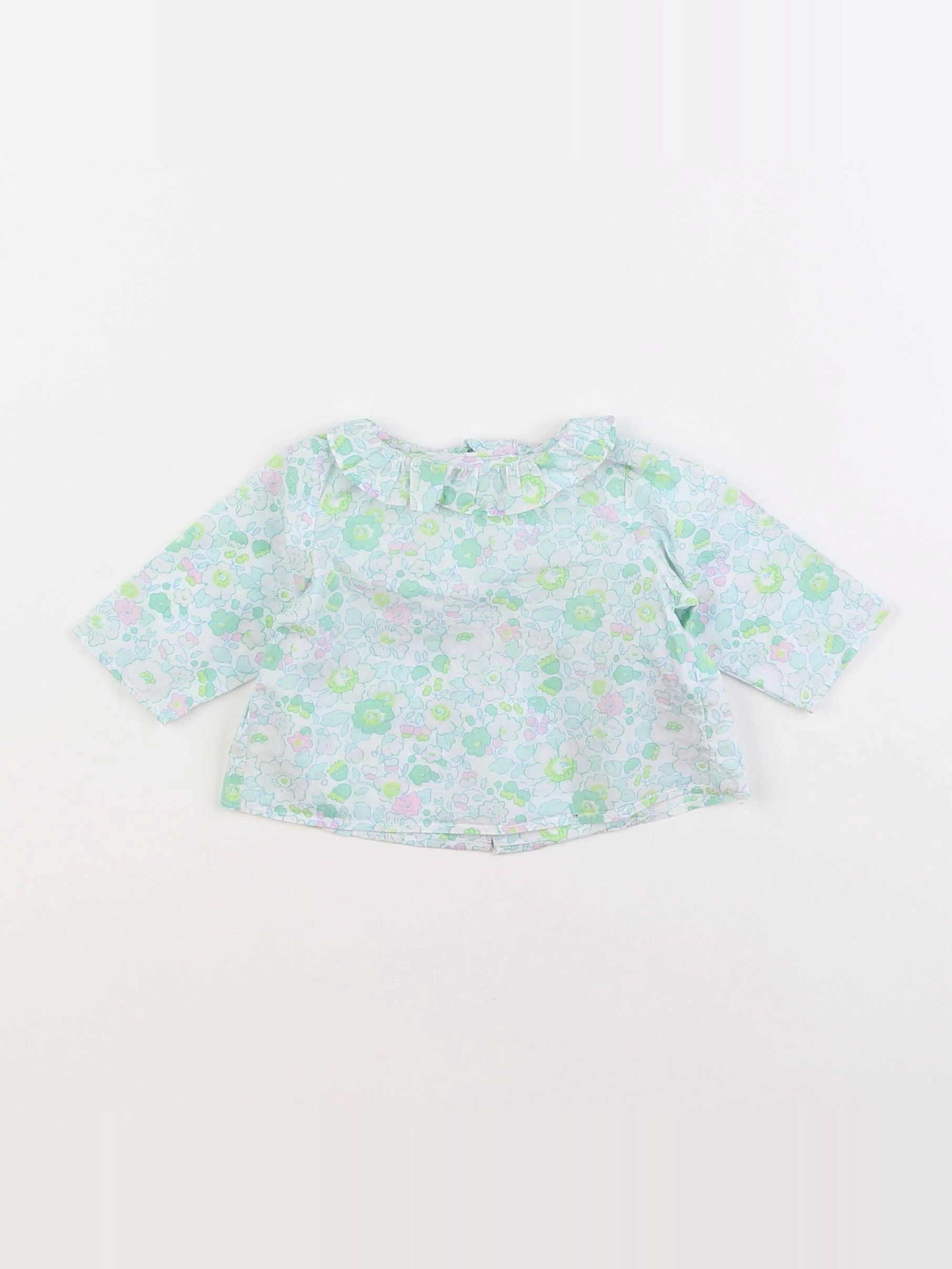 Jacadi - blouse liberty vert - 1 mois