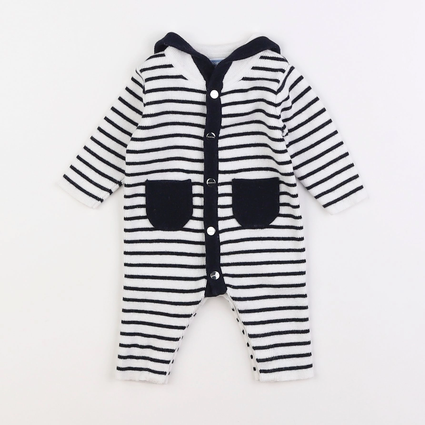 Jacadi - combinaison blanc, bleu - 1 mois