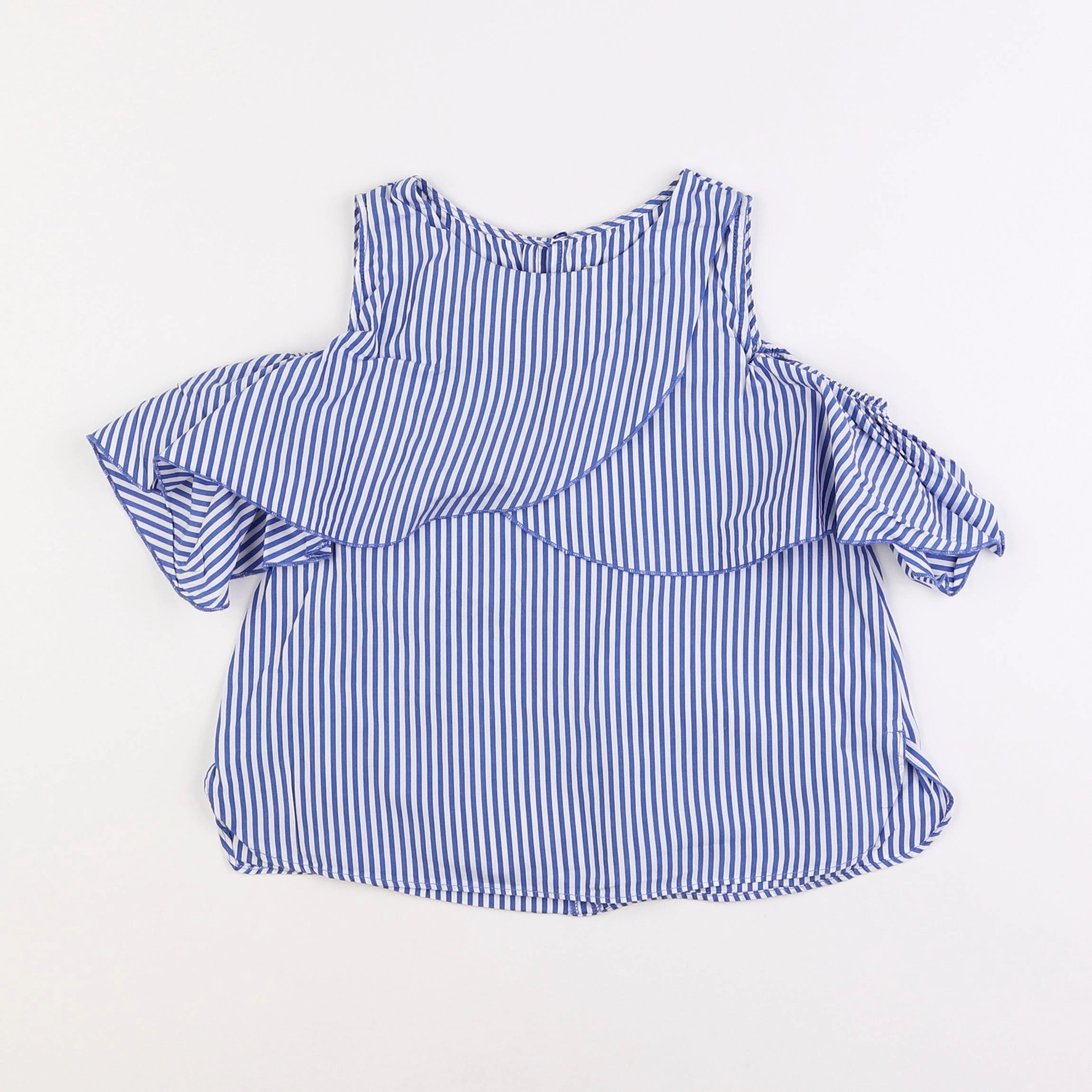 Zara - blouse blanc, bleu - 9 ans