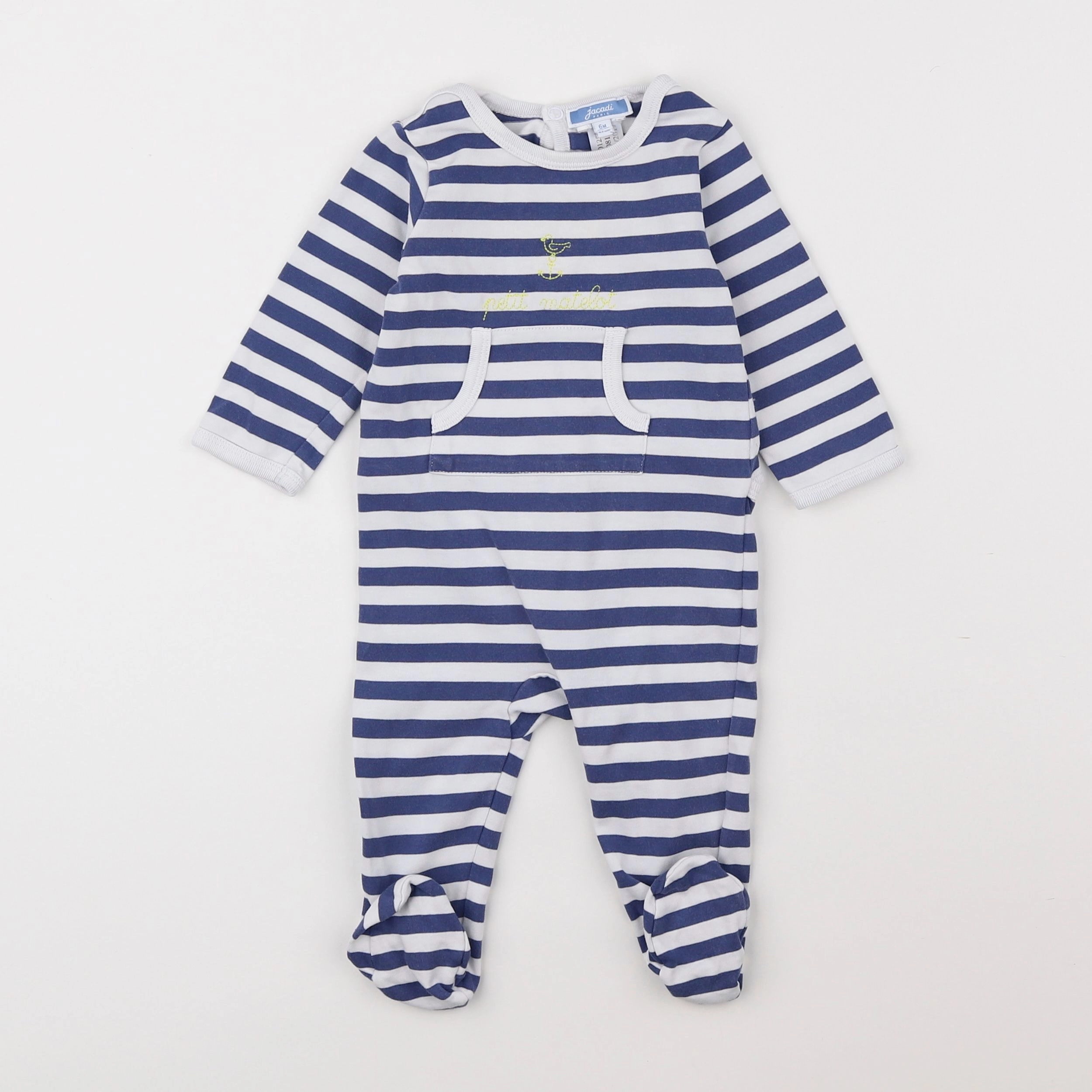 Jacadi - pyjama coton bleu - 6 mois