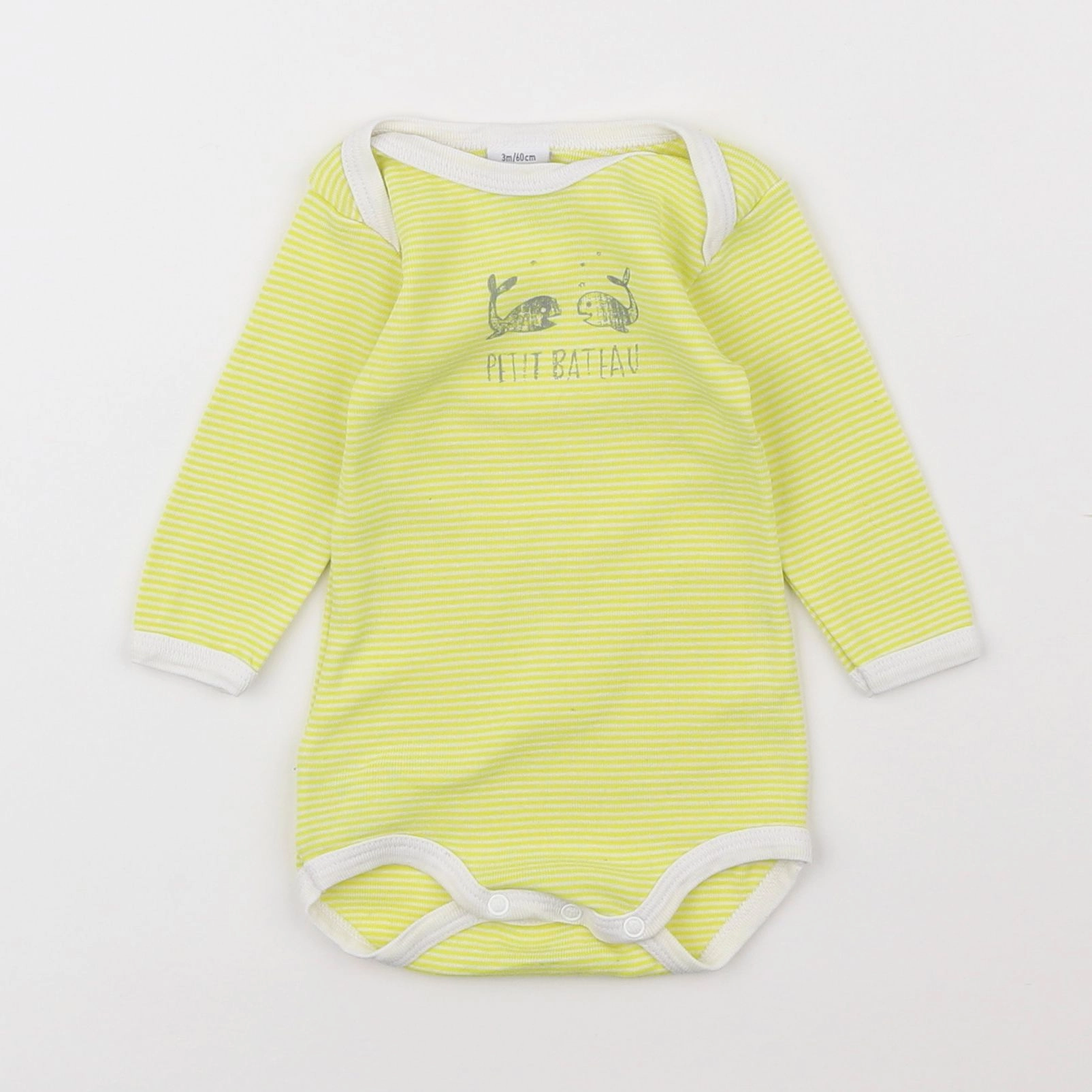 Petit Bateau - body jaune - 3 mois