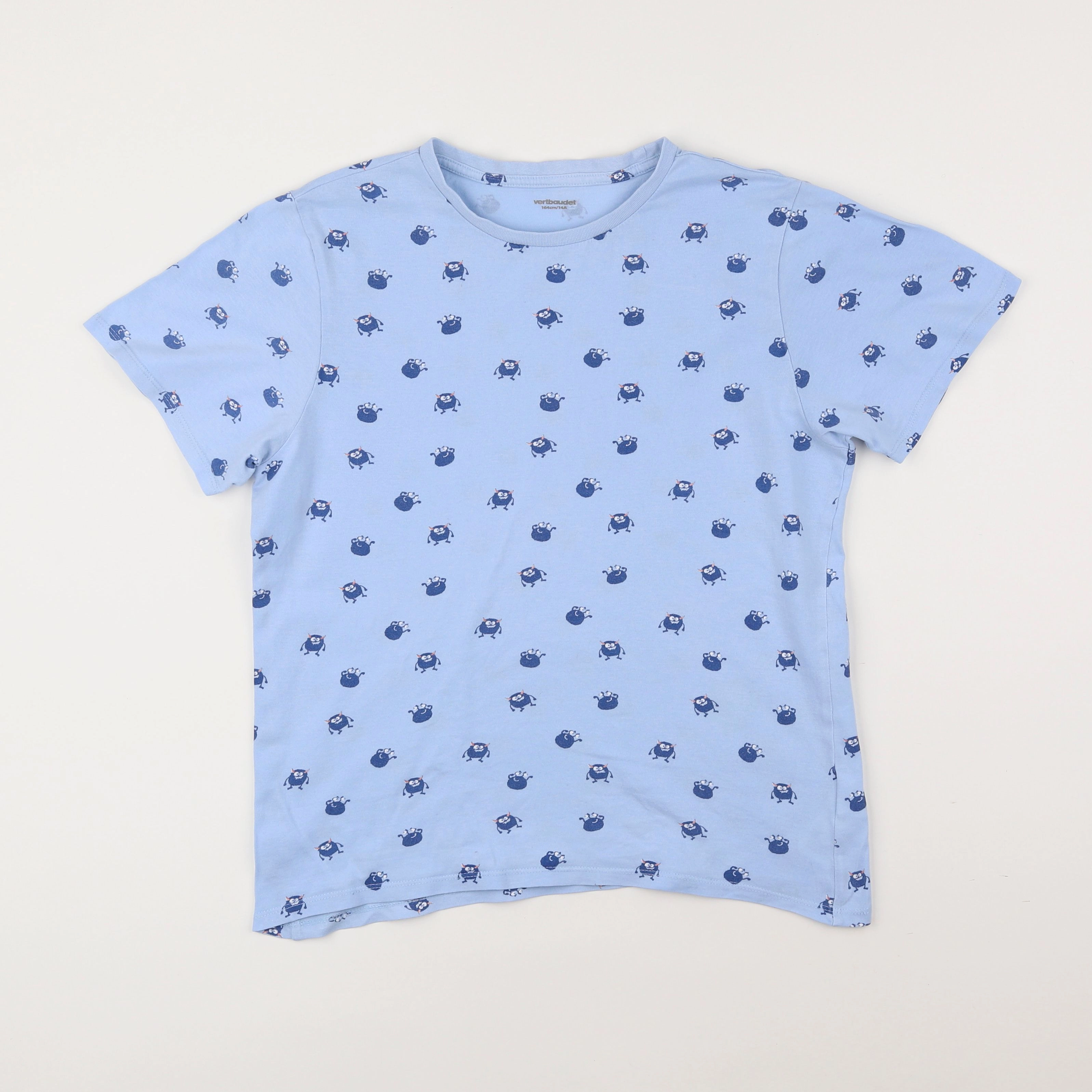 Vertbaudet - tee-shirt bleu - 14 ans