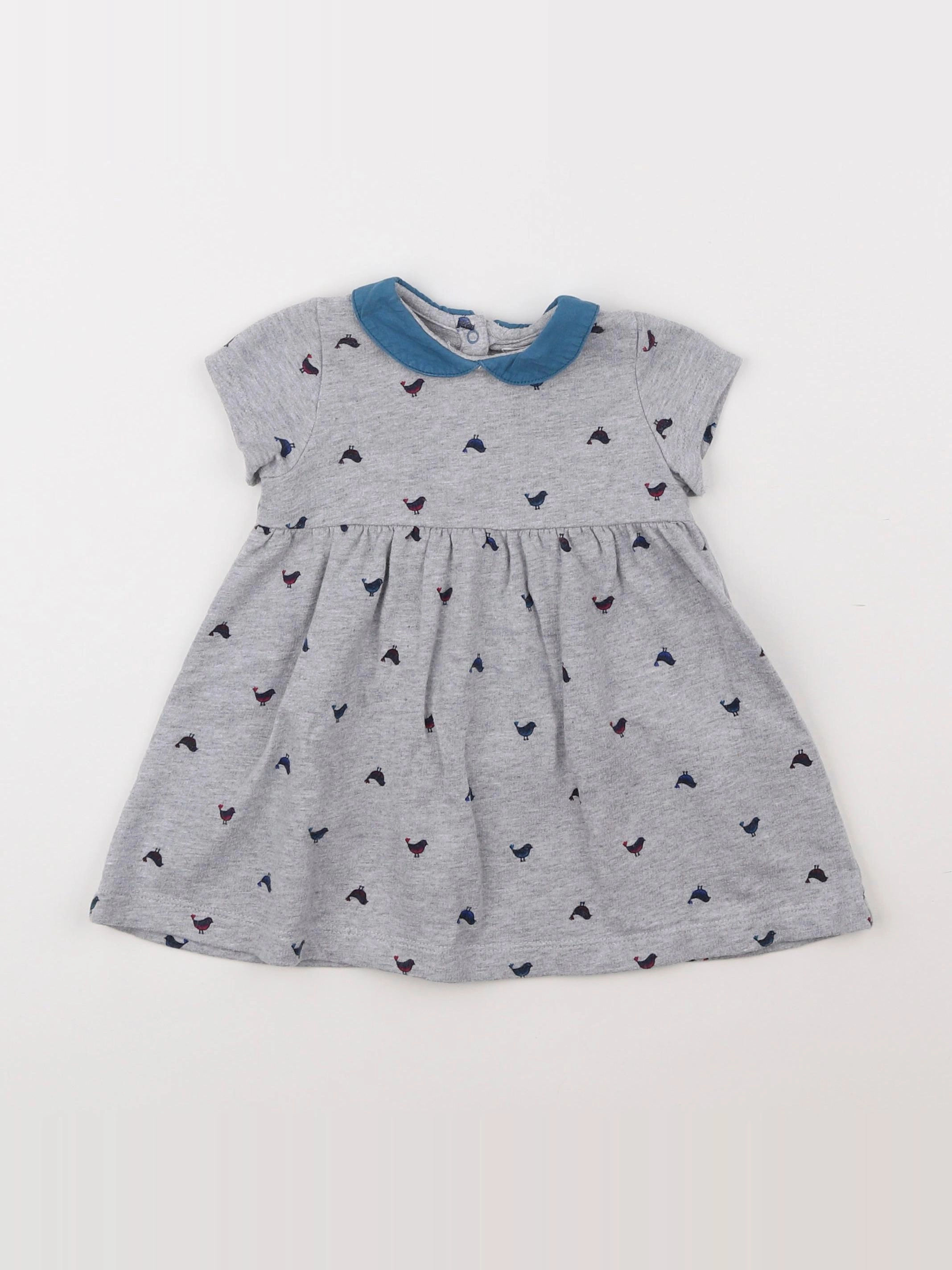 Boutchou - robe gris - 6 mois