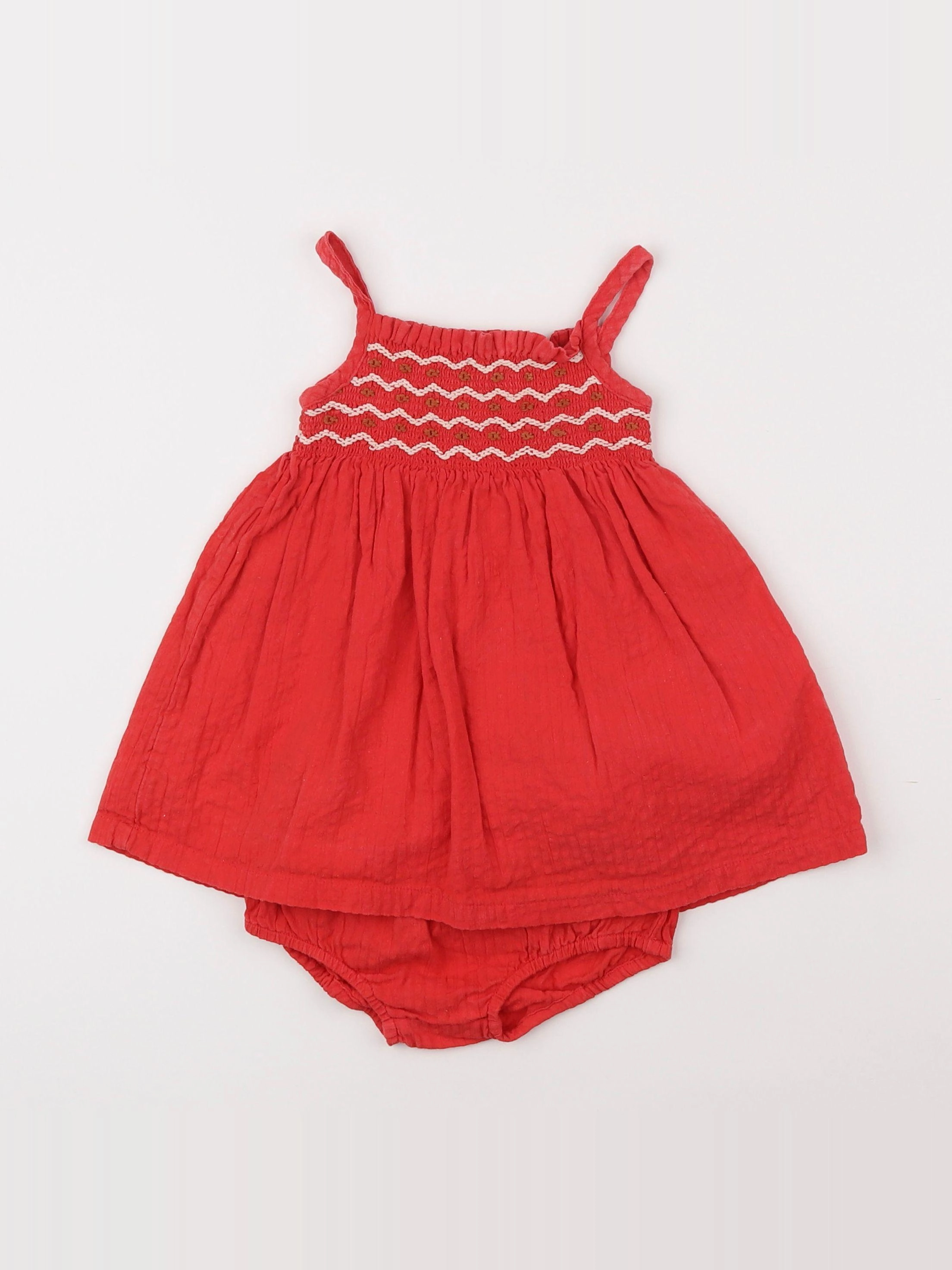 Boutchou - robe rouge - 6 mois