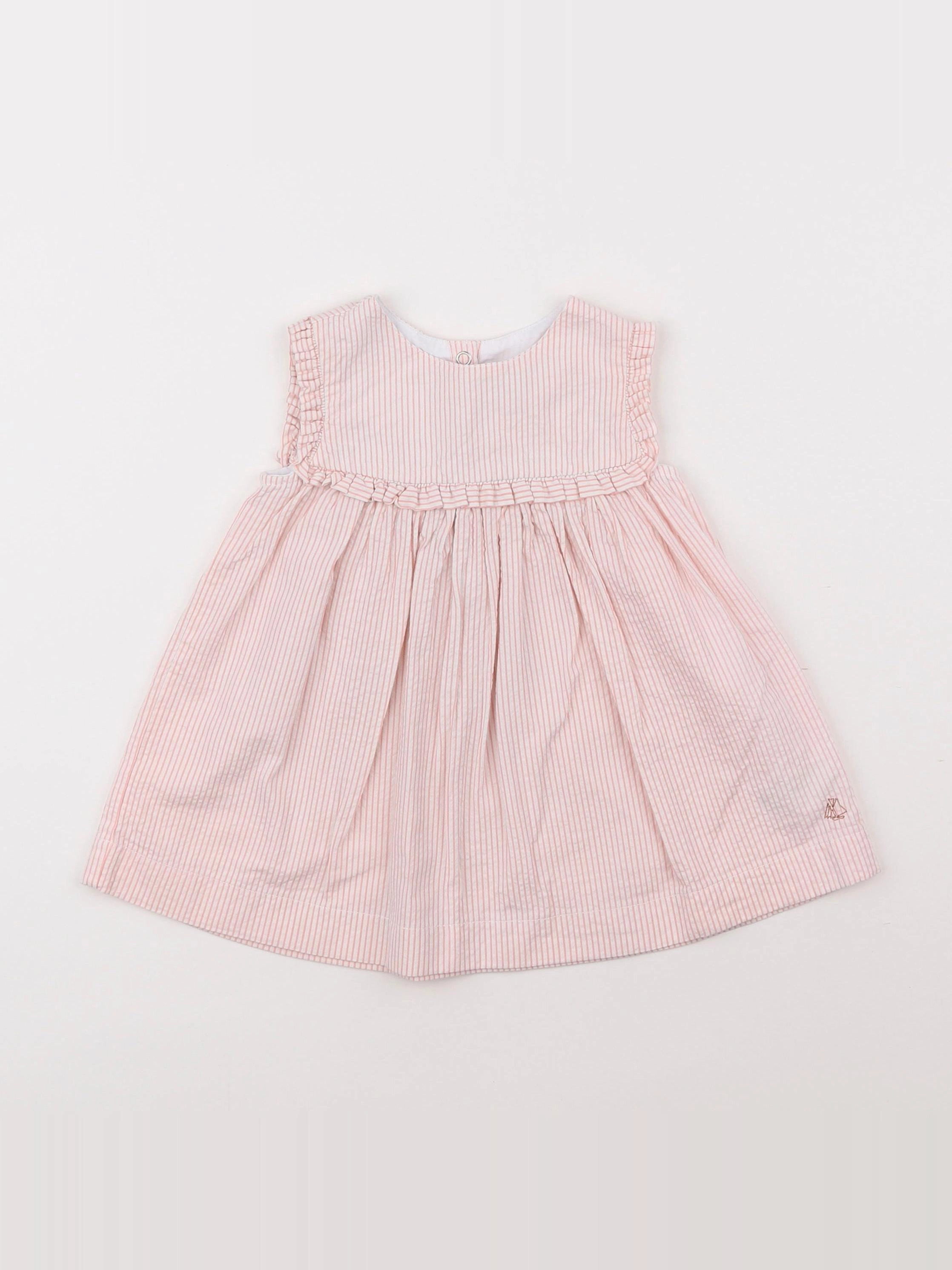 Petit Bateau - robe rose - 6 mois