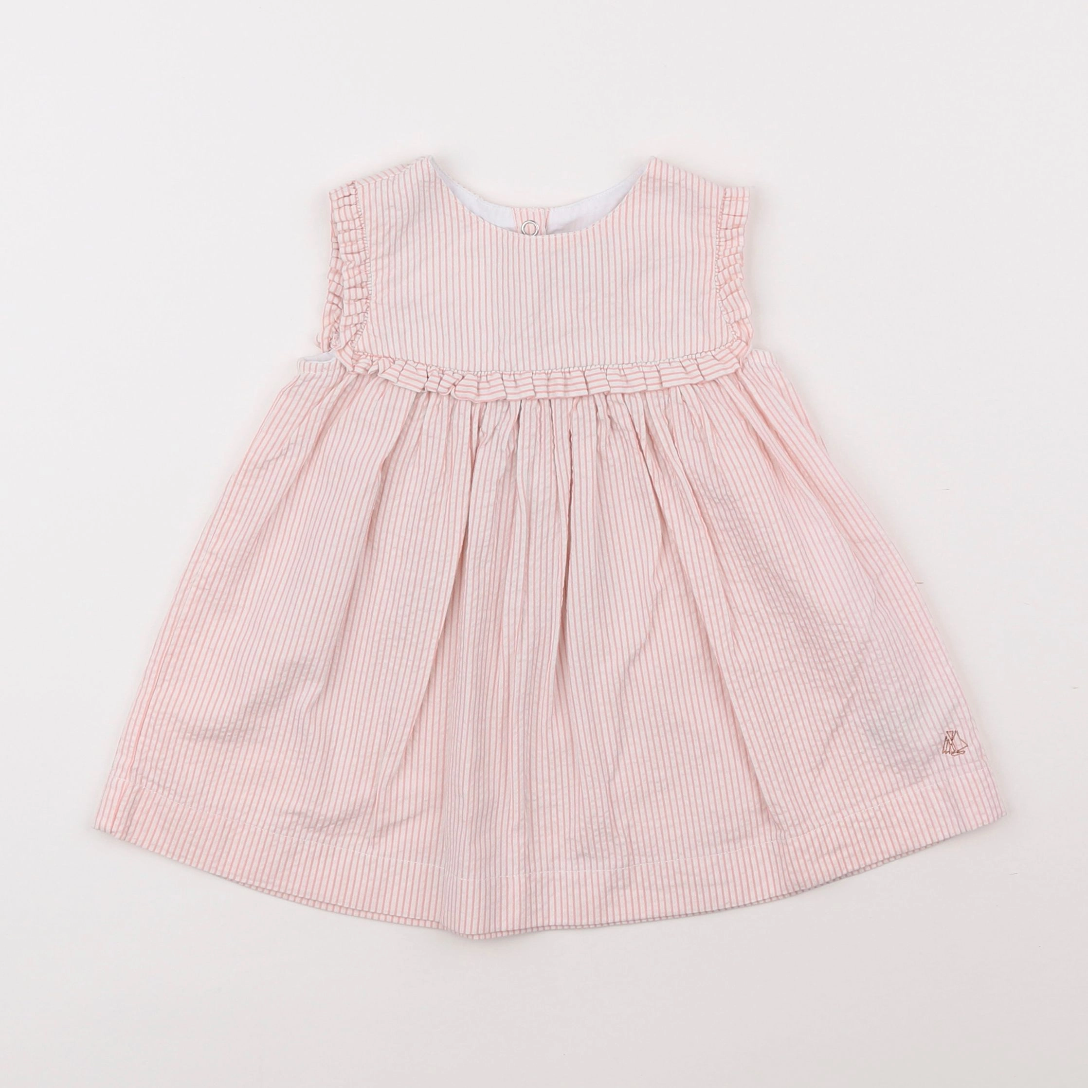 Petit Bateau - robe rose - 6 mois