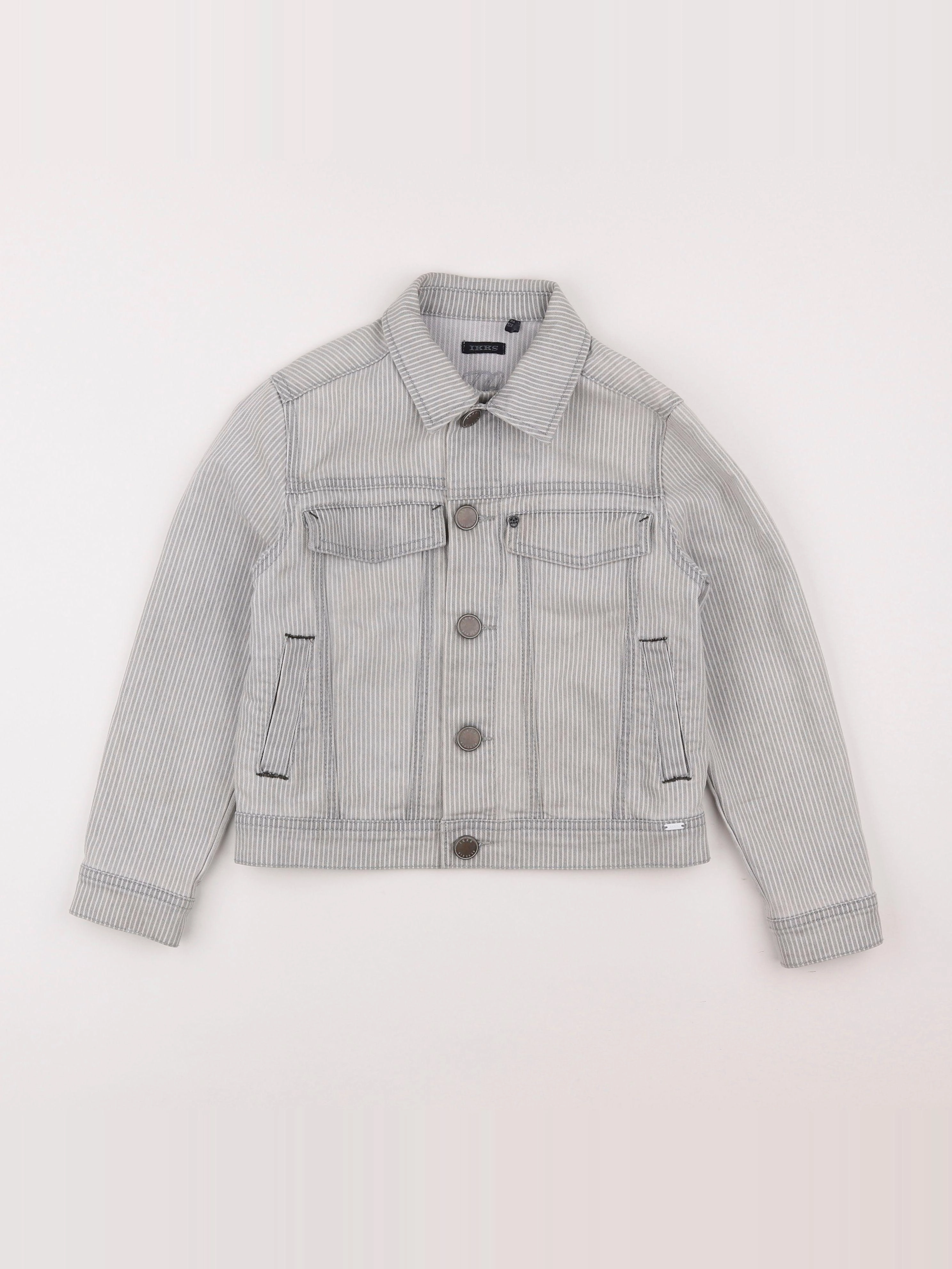 IKKS - veste imprimé au dos gris - 8 ans