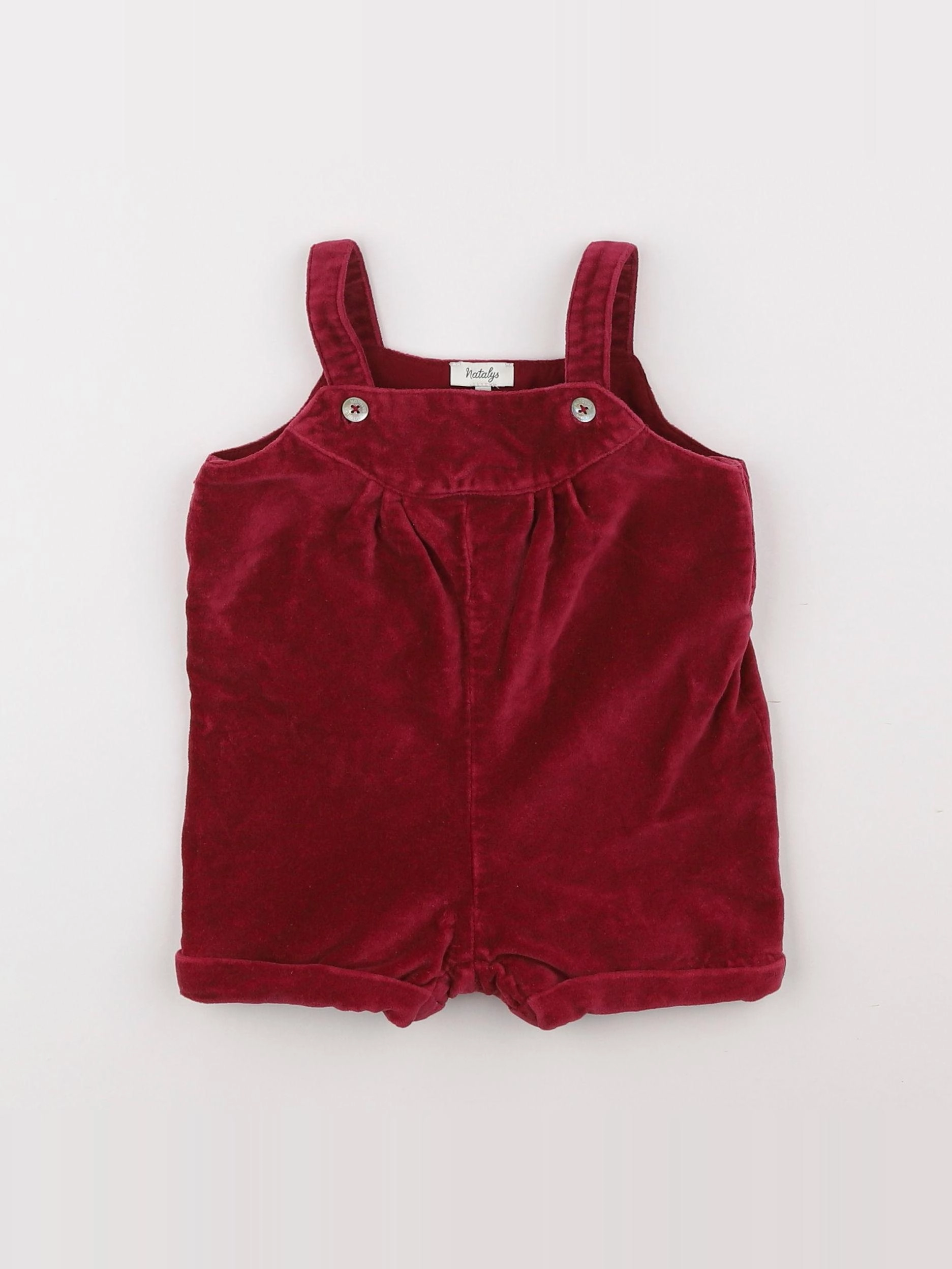 Natalys - salopette rouge - 6 mois