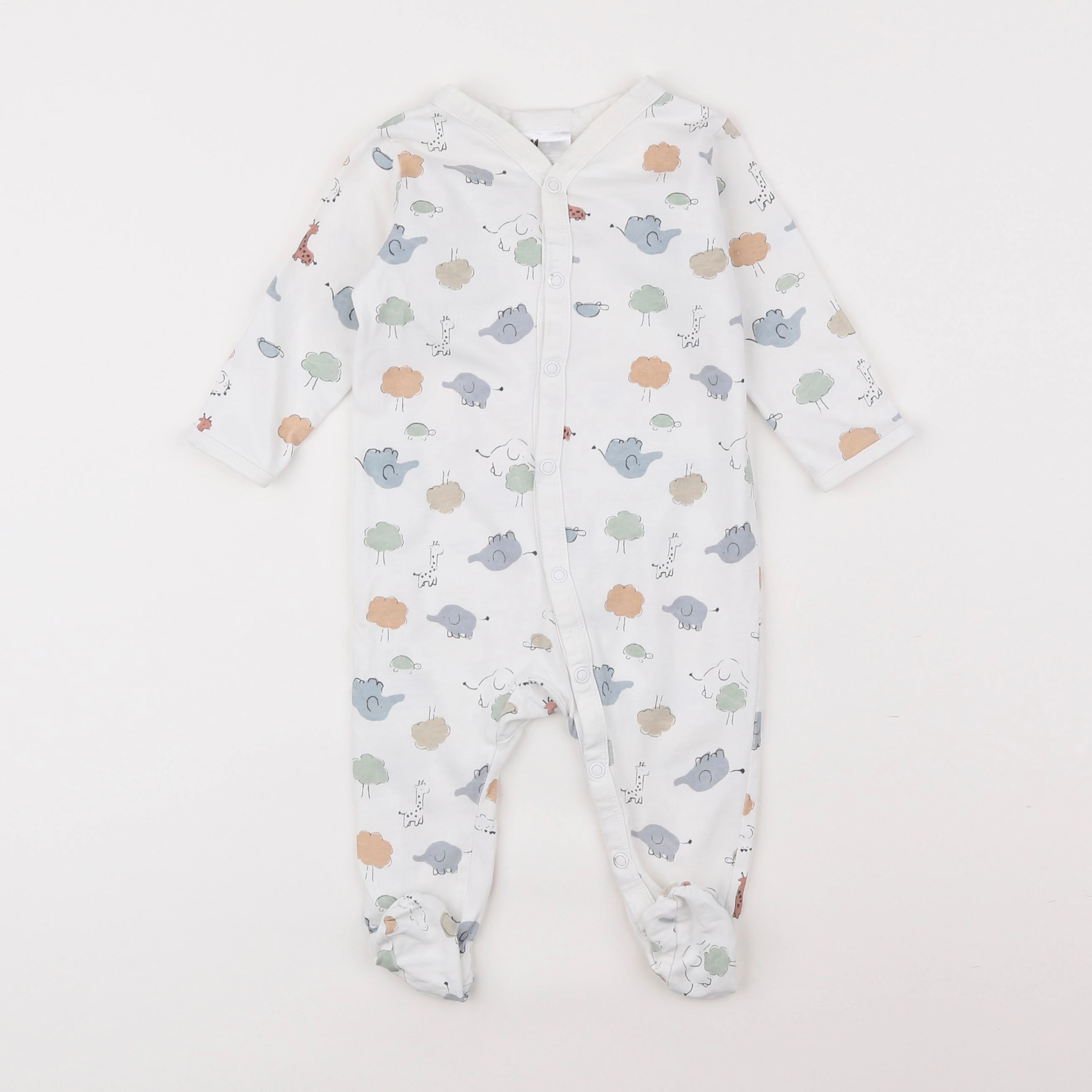 H&M - pyjama coton blanc - 3/6 mois