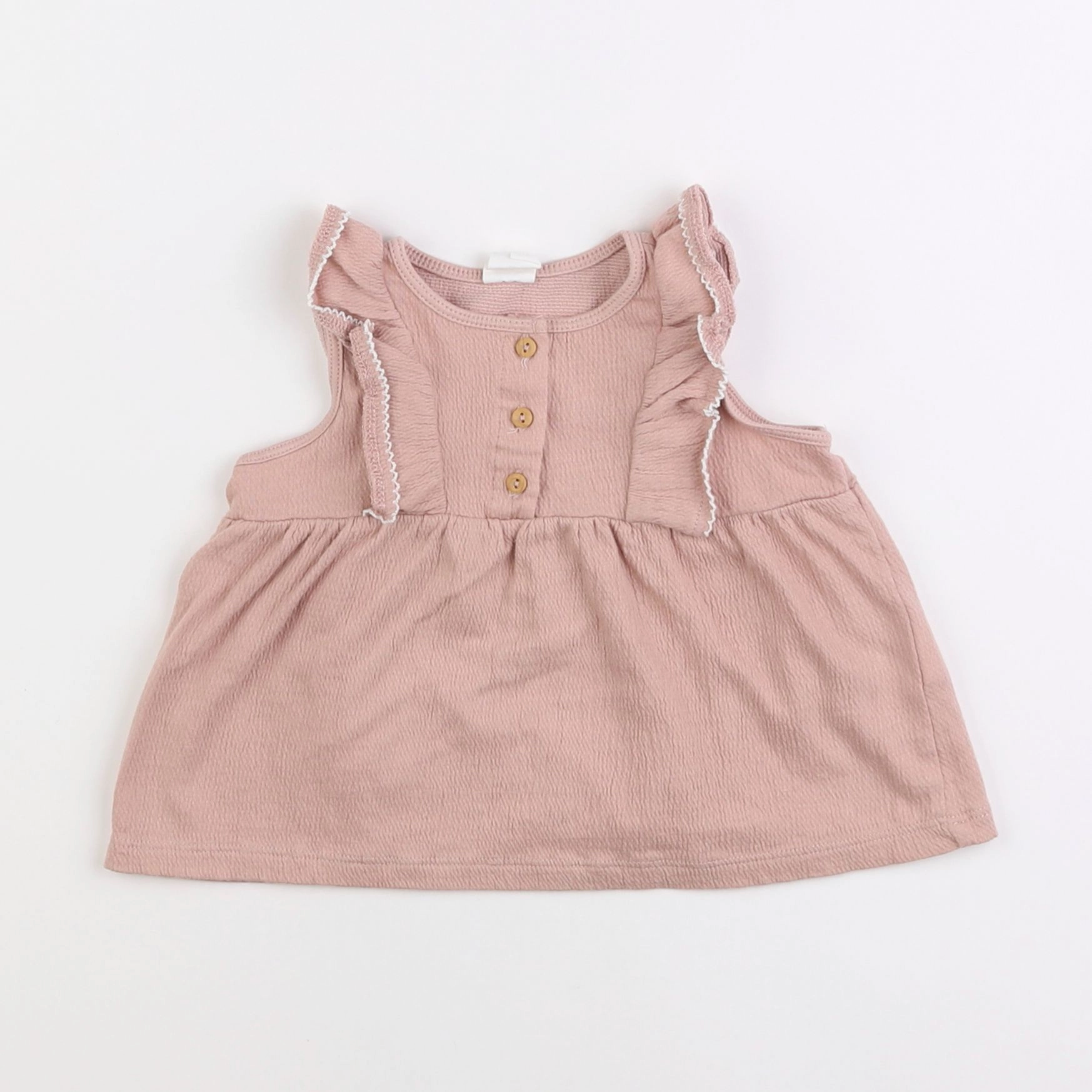 H&M - débardeur rose - 6/9 mois