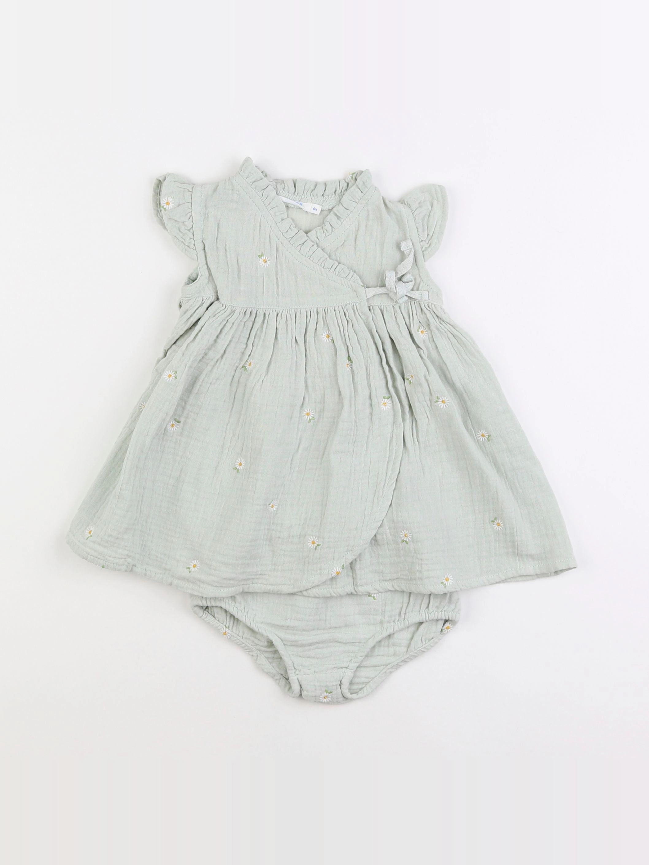 Boutchou - robe vert - 6 mois