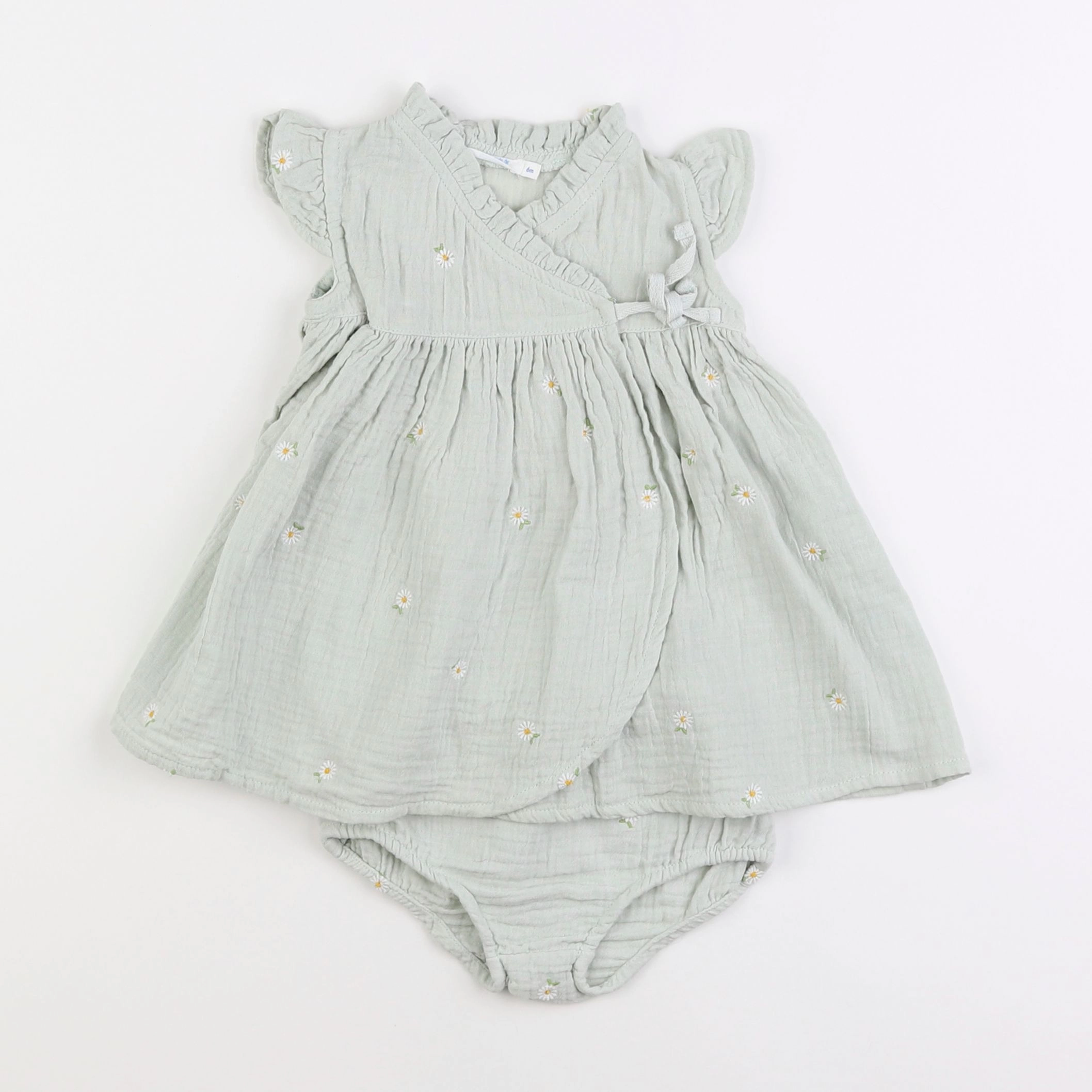 Boutchou - robe vert - 6 mois