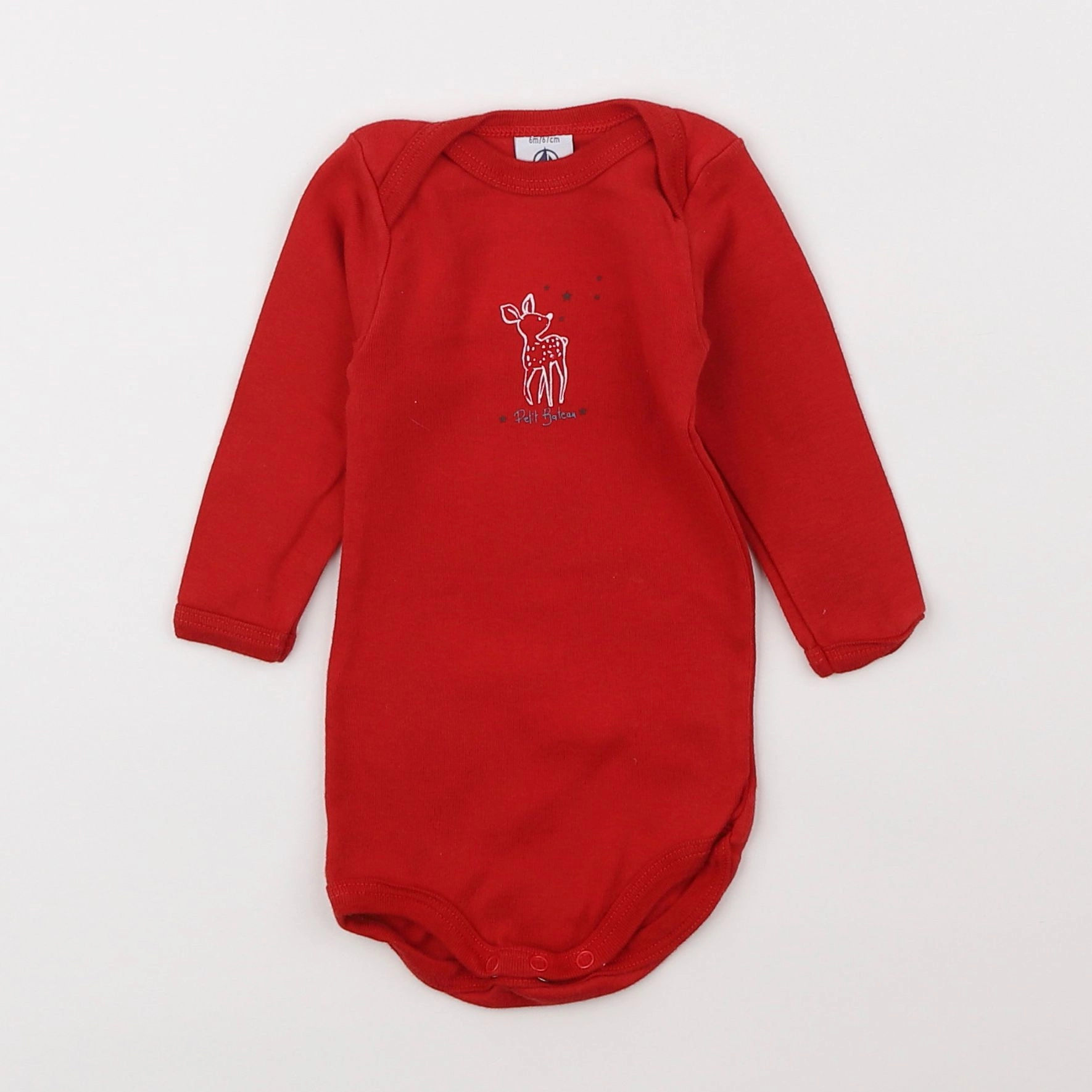 Petit Bateau - body rouge - 6 mois
