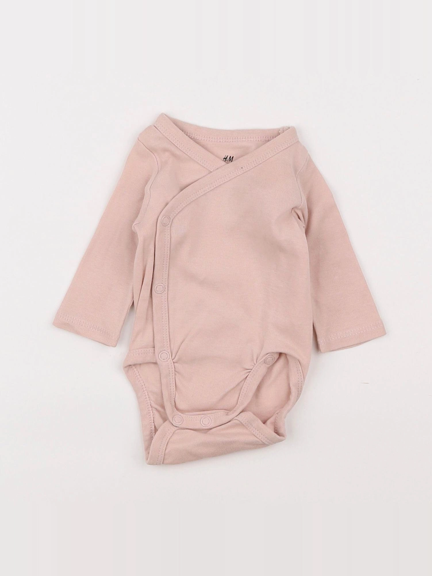 H&M - body rose - 0/1 mois