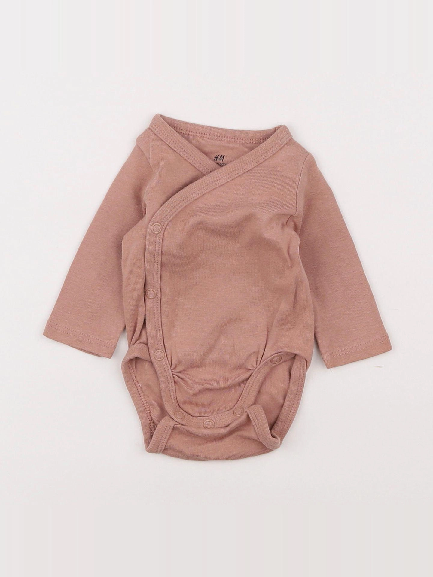H&M - body rose - 0/1 mois