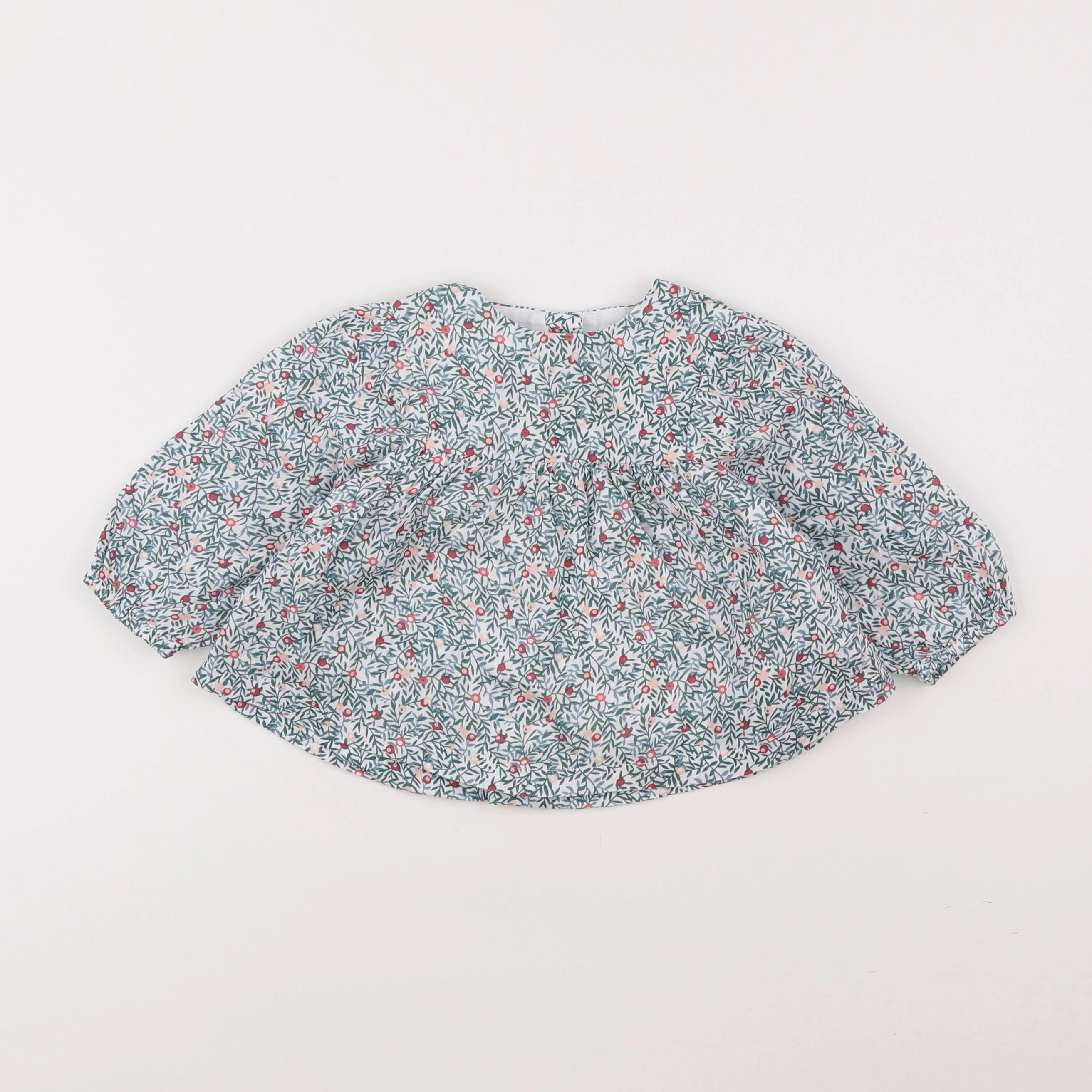 Vertbaudet - blouse vert - 12 mois