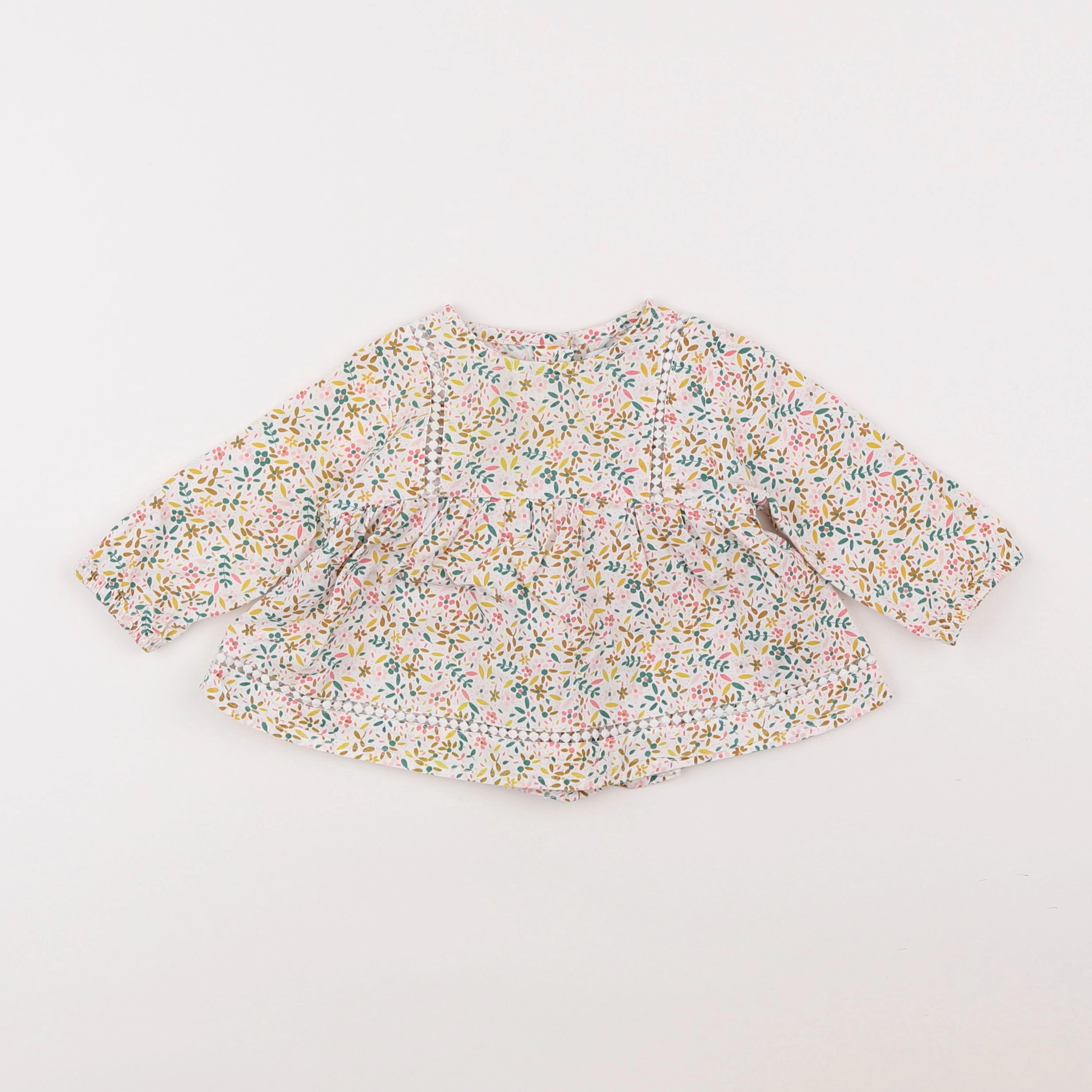 Vertbaudet - blouse multicolore - 6 mois