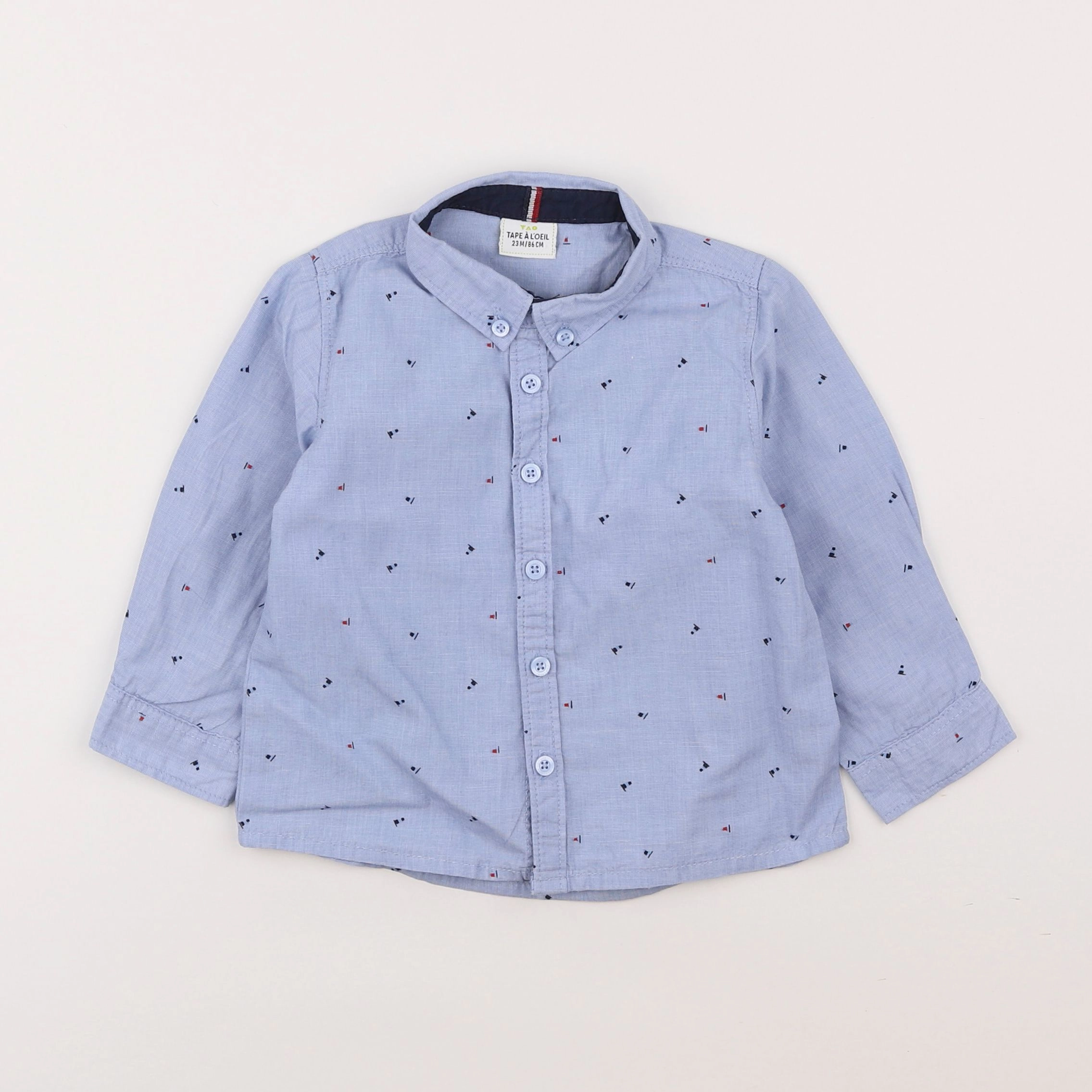 Tape à l'oeil - chemise bleu - 2 ans