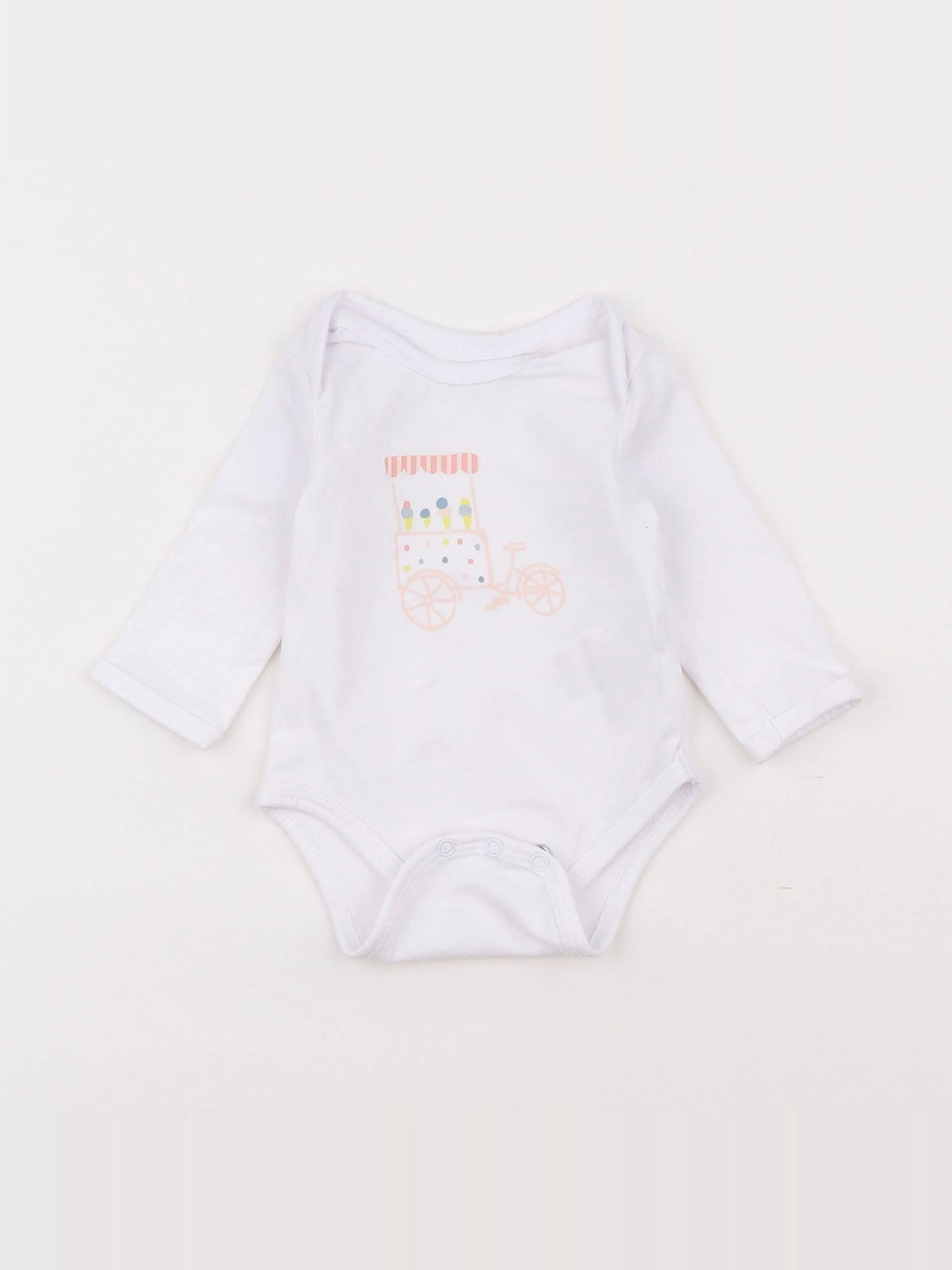 Vertbaudet - body blanc - 1 mois