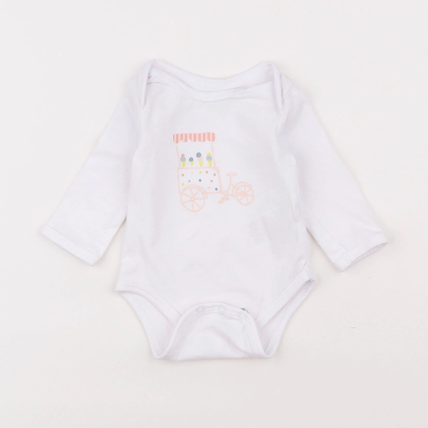 Vertbaudet - body blanc - 1 mois
