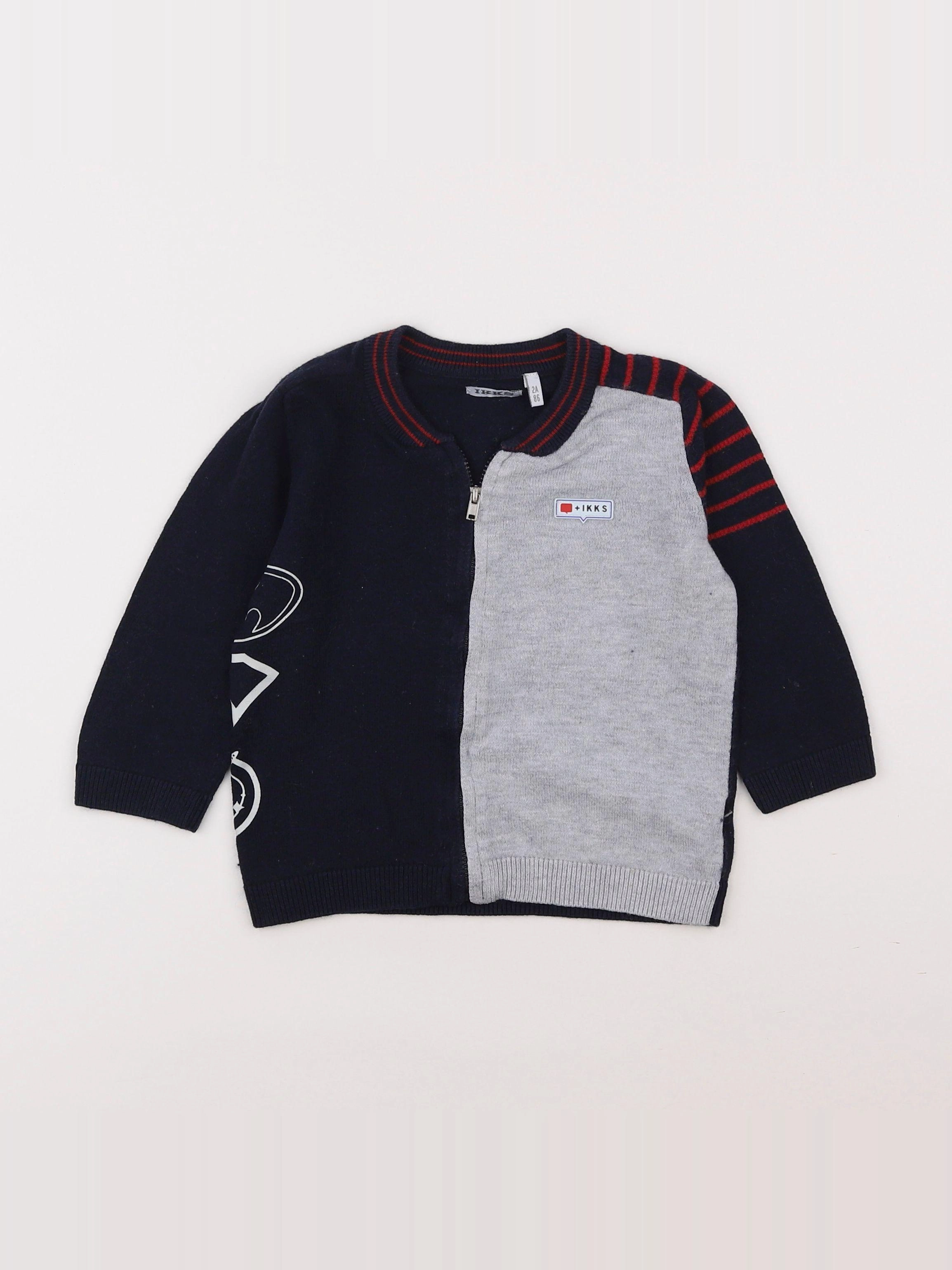 IKKS - gilet bleu - 2 ans