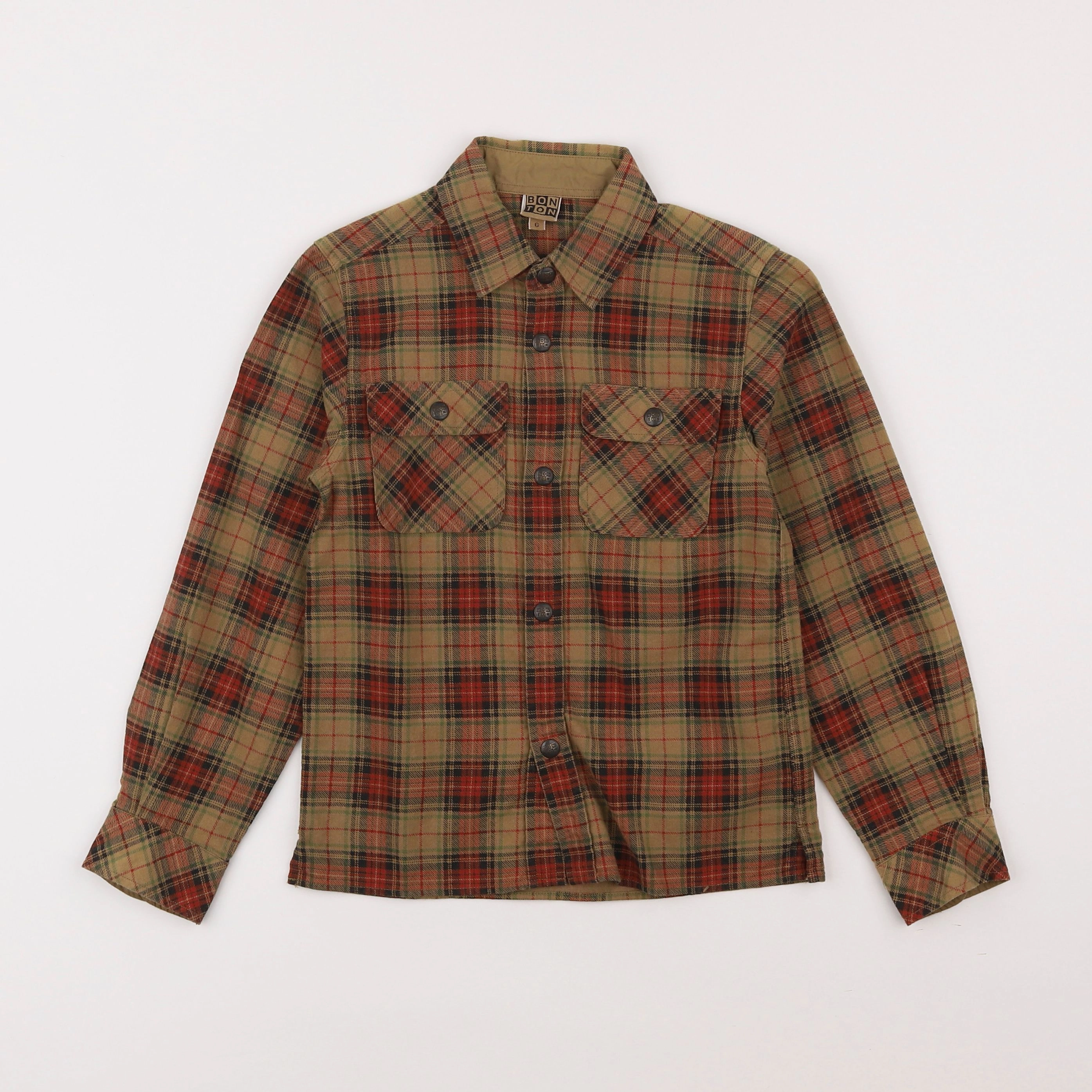 Bonton - chemise marron - 6 ans