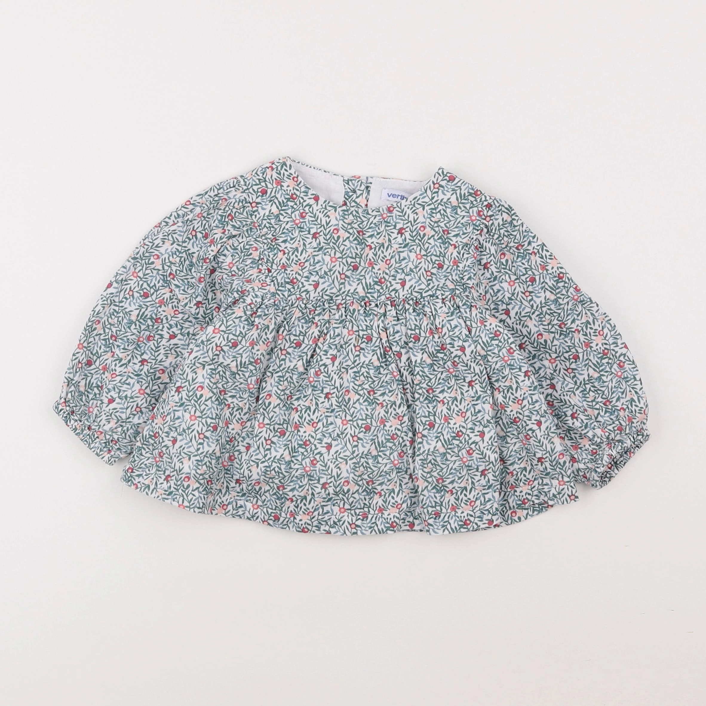 Vertbaudet - blouse vert - 12 mois