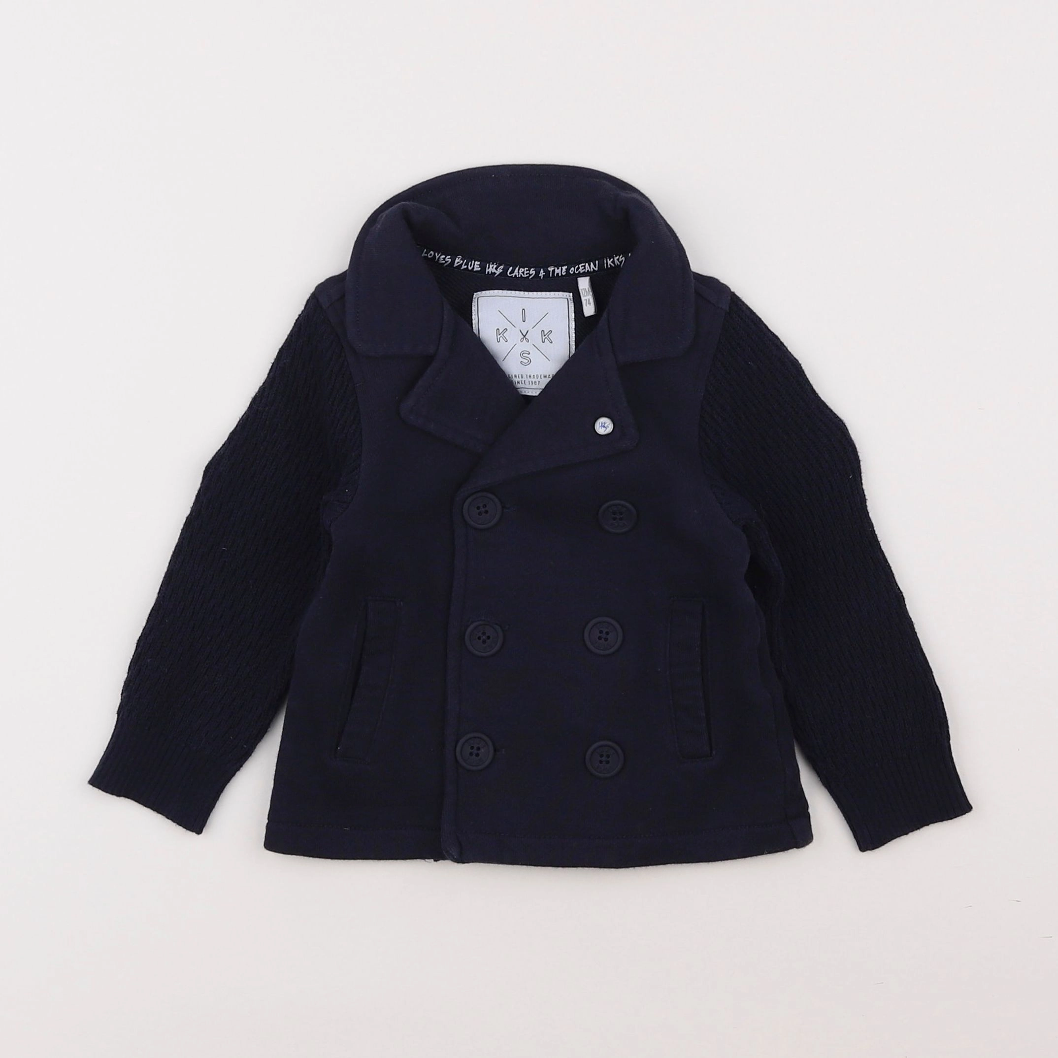 IKKS - veste bleu - 12 mois