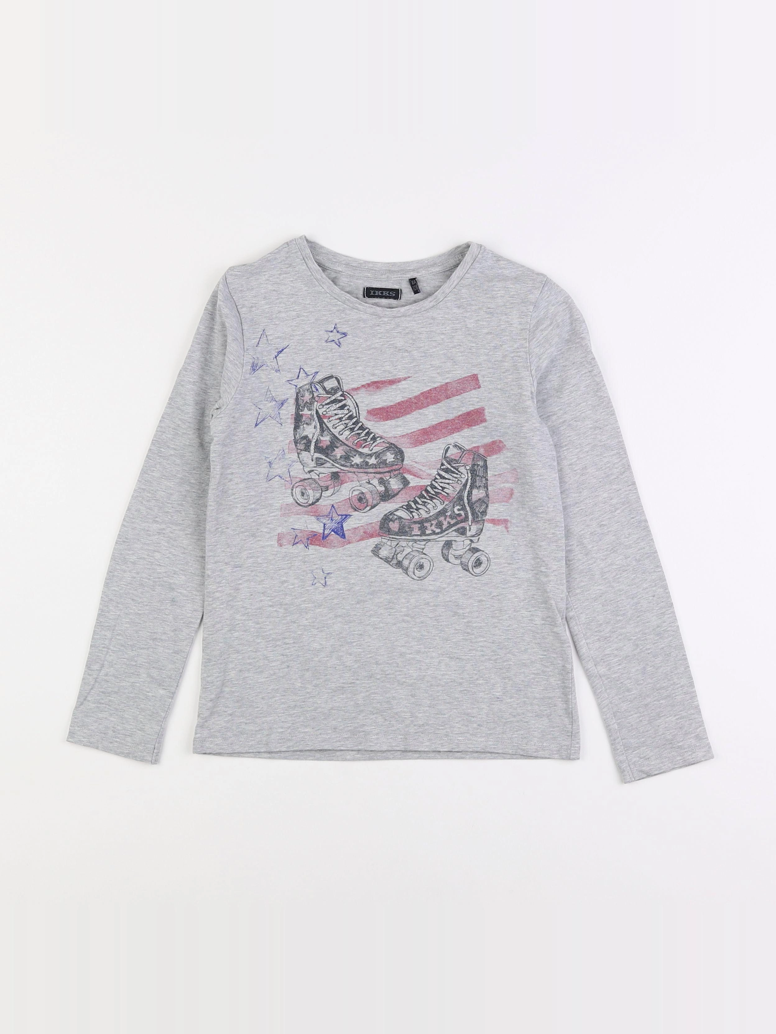 IKKS - tee-shirt gris - 8 ans