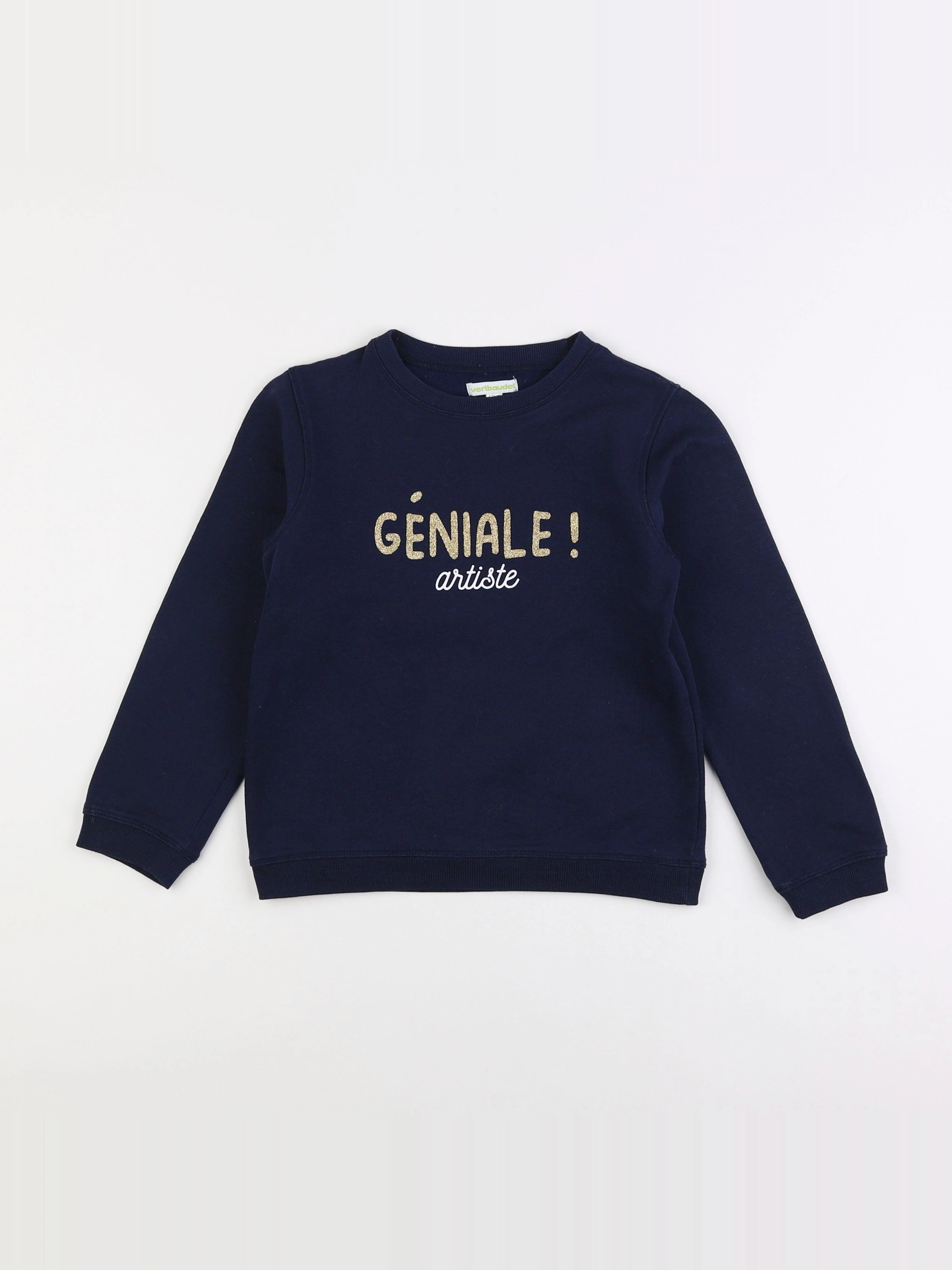 Vertbaudet - sweat bleu - 8 ans