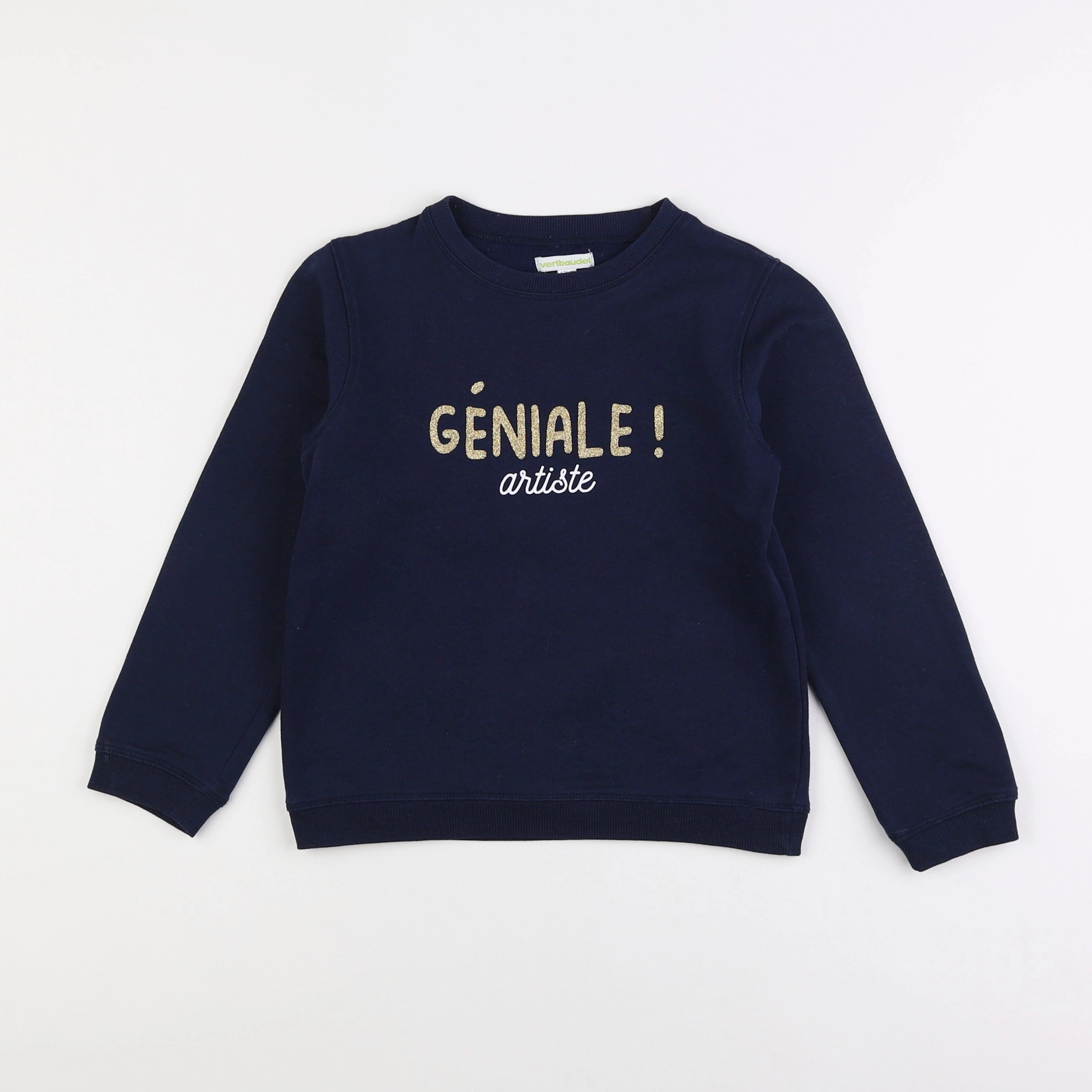 Vertbaudet - sweat bleu - 8 ans