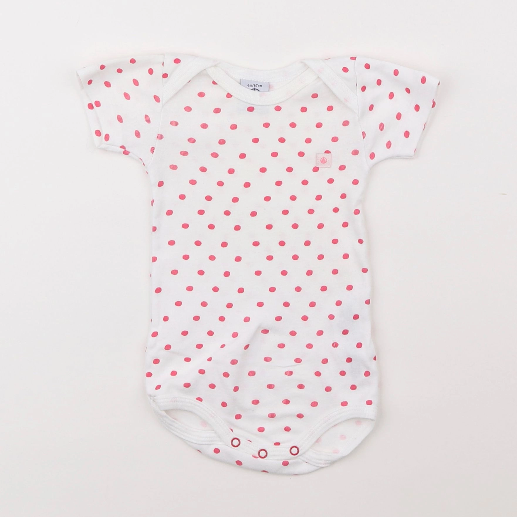 Petit Bateau - body rose - 6 mois