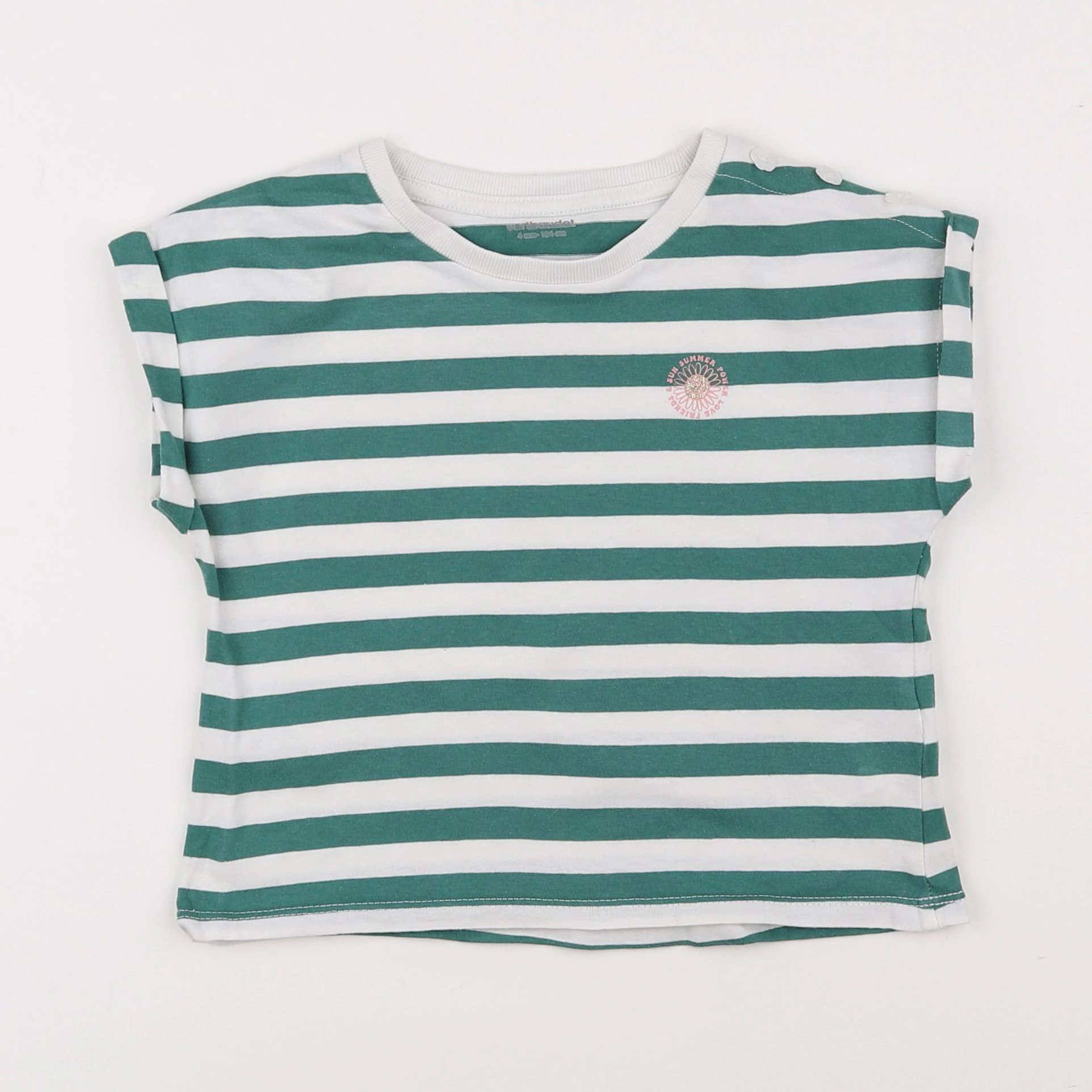 Vertbaudet - tee-shirt vert - 4 ans