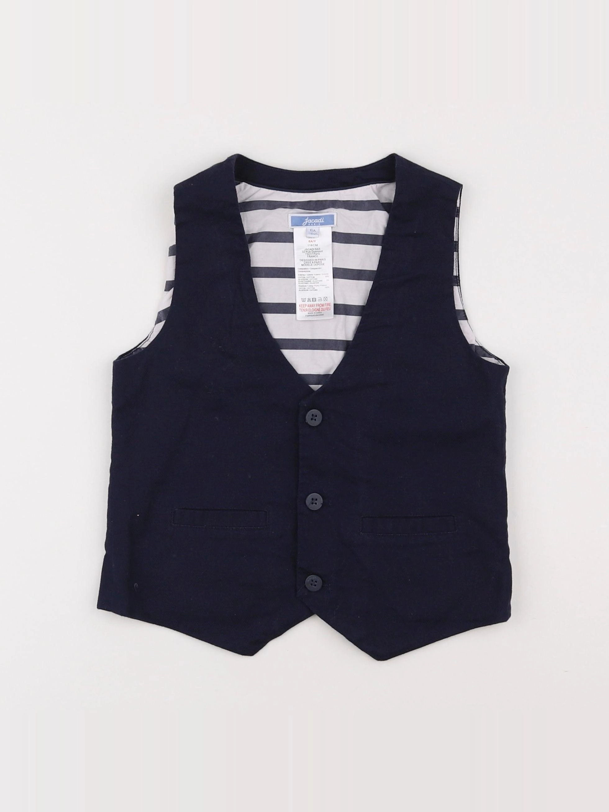 Jacadi - gilet bleu - 6 ans
