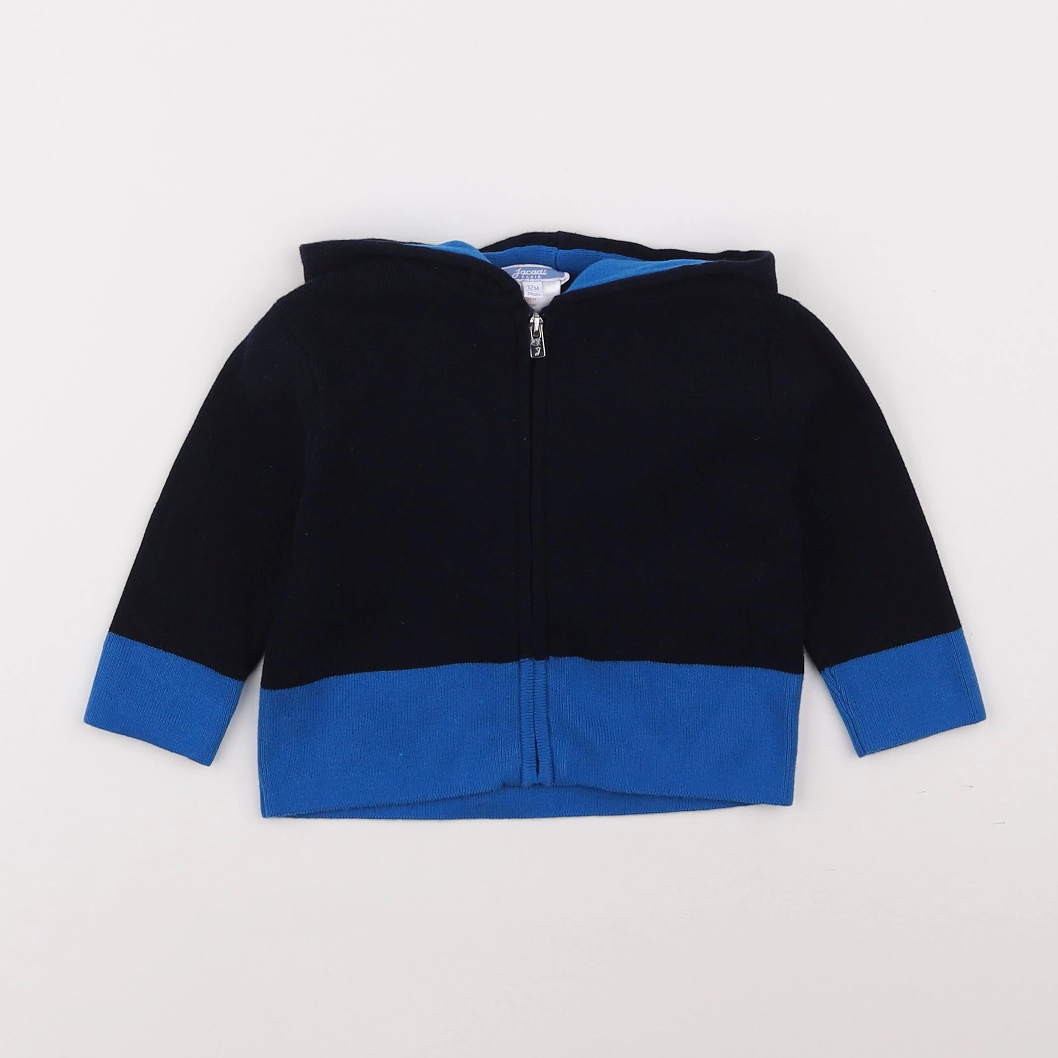 Jacadi - gilet bleu - 12 mois