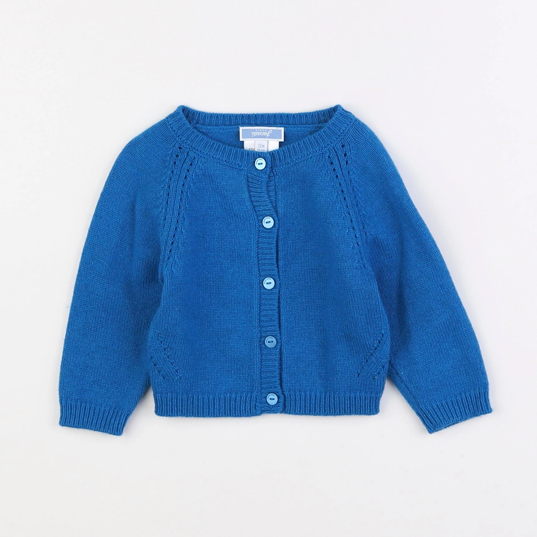 Jacadi - gilet bleu - 12 mois